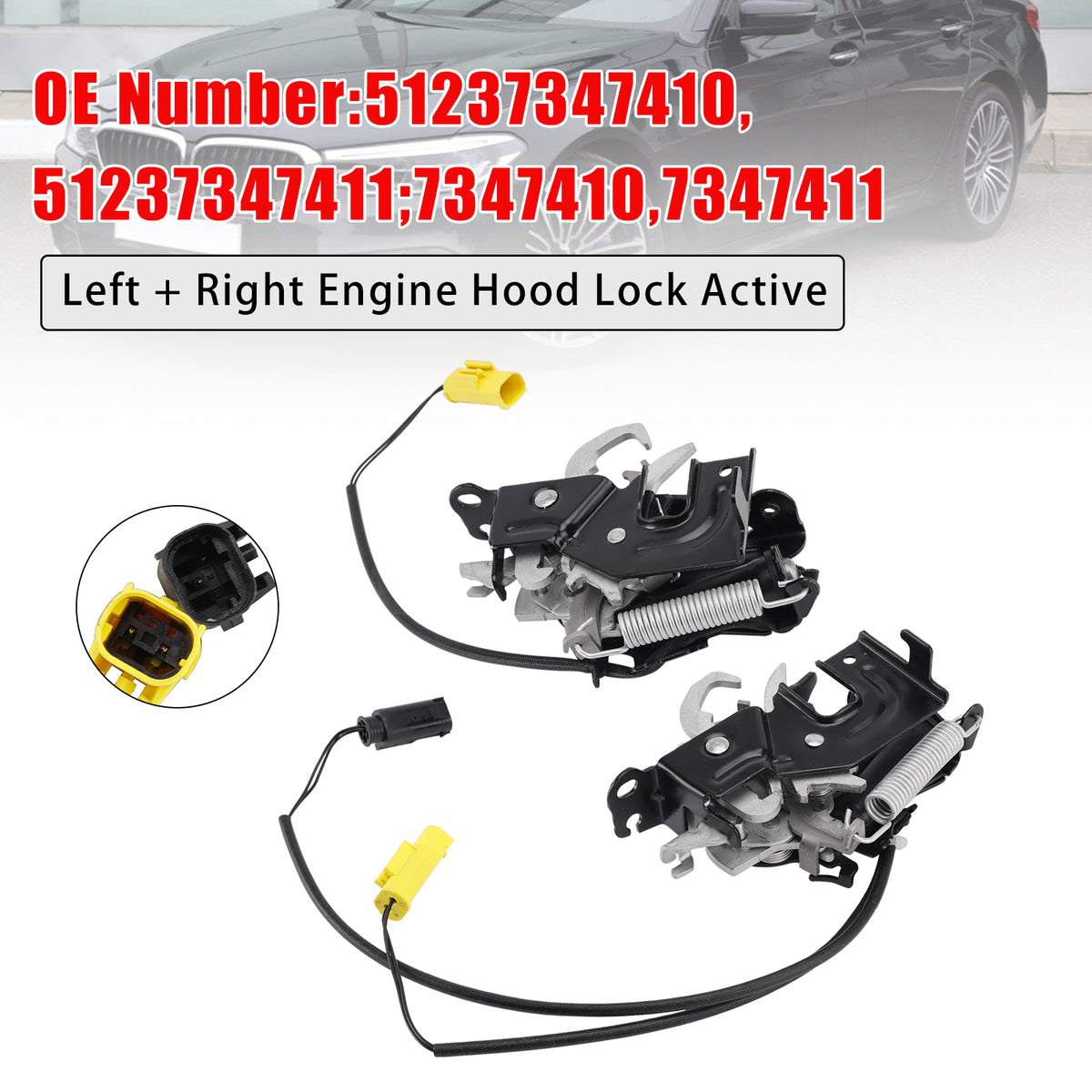 Left + Right Verrou de capot 7347410 7347411 Pour BMW 5 G30 F90 G31 2016-2023