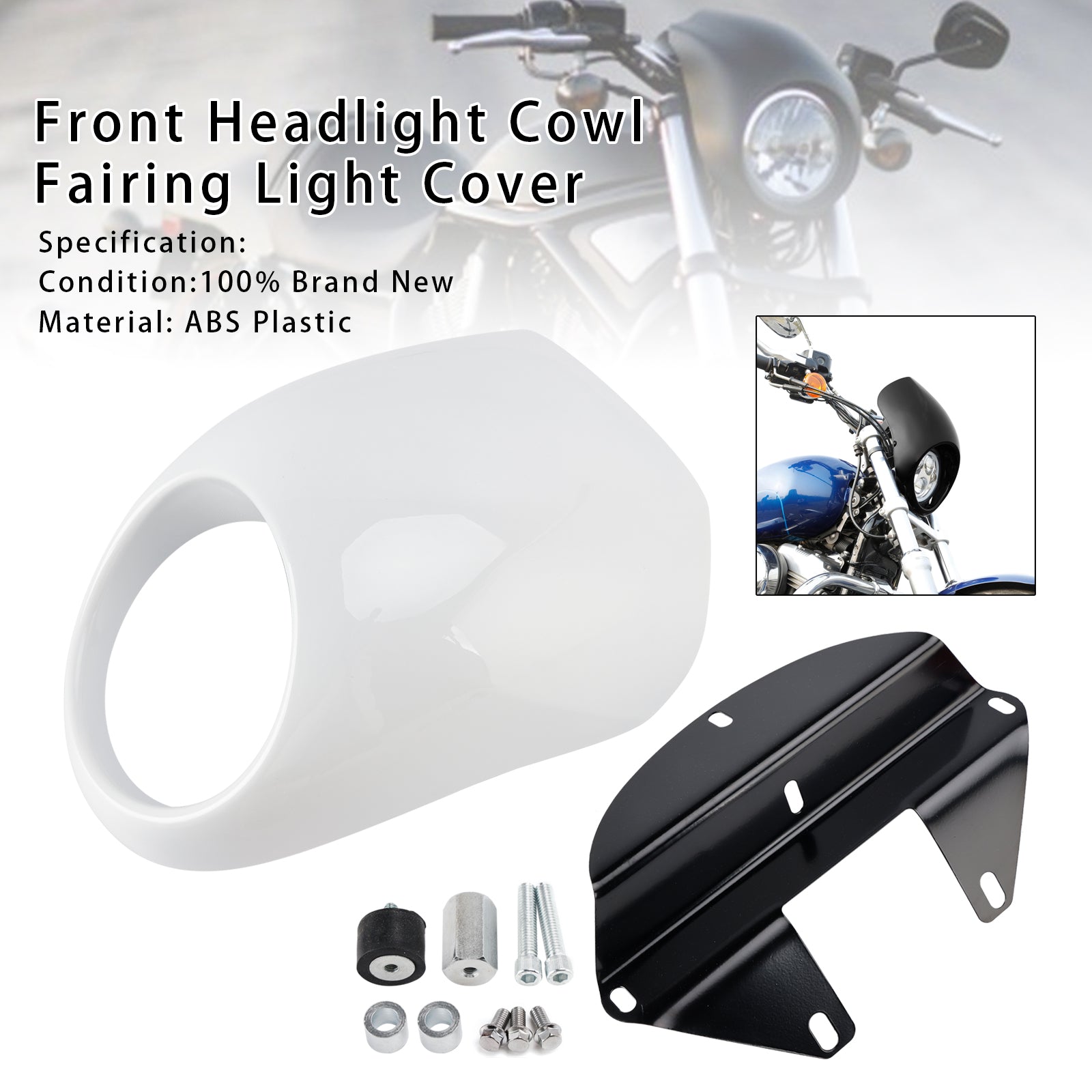 Cache de phare pour Sportster Dyna XL 883 1200 FX (à partir de 1973)