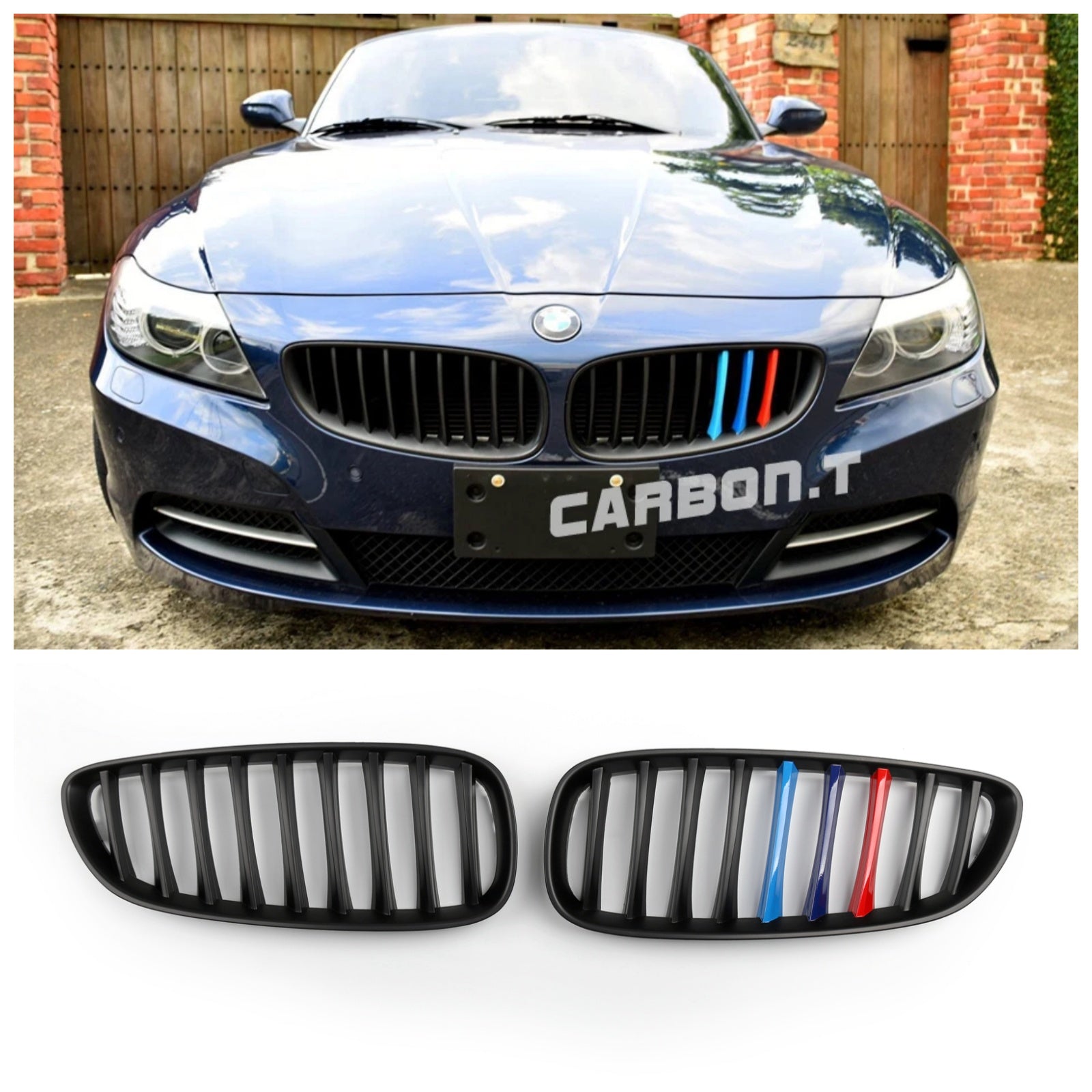 Calandre avant noire mate 2 pièces pour coupé et cabriolet E89 Z4 2009-2016/TIR TIRA 28I 30I 35I ET 35IS
