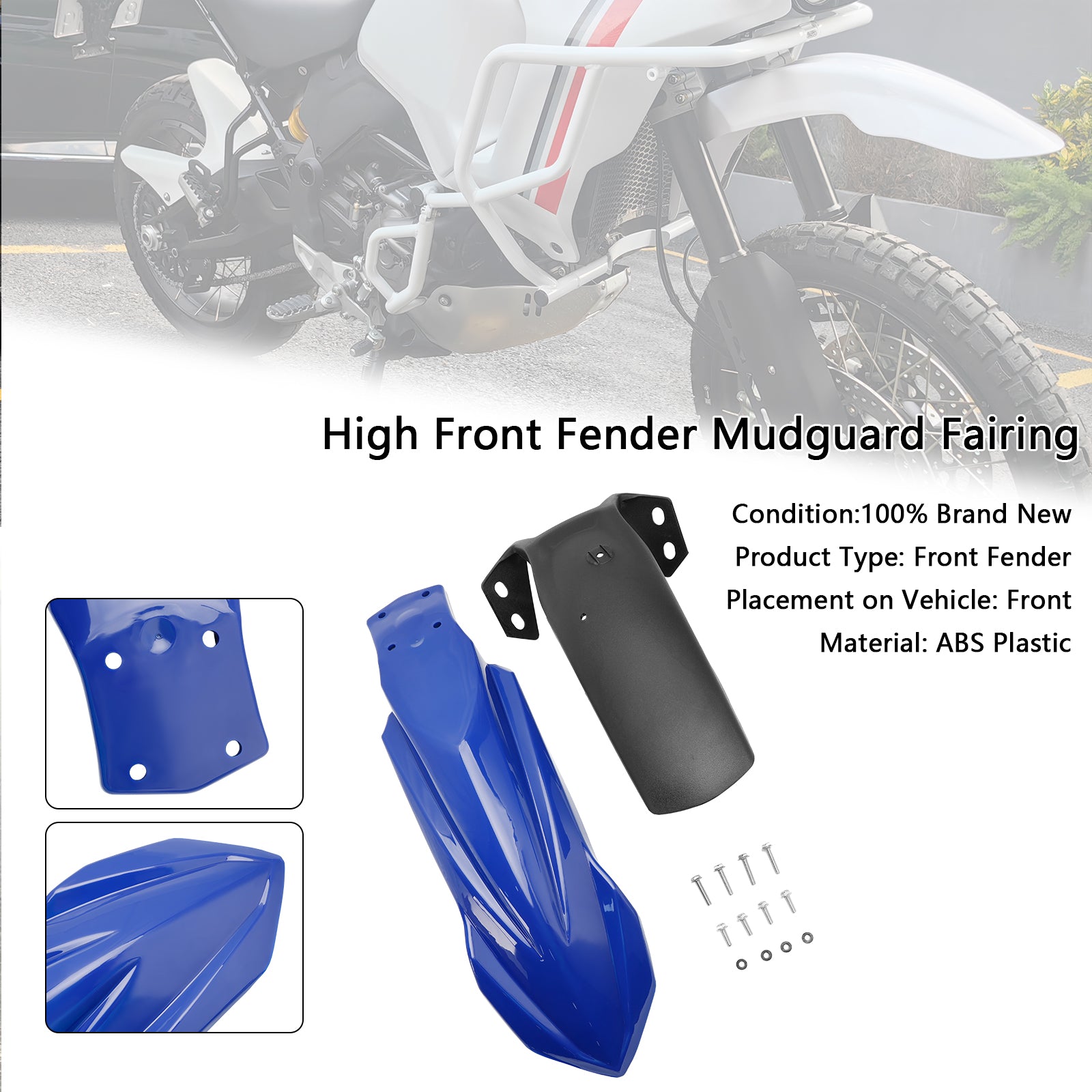 Garde-boue avant haut pour Yamaha Tenere 700 2019-2026 Blue