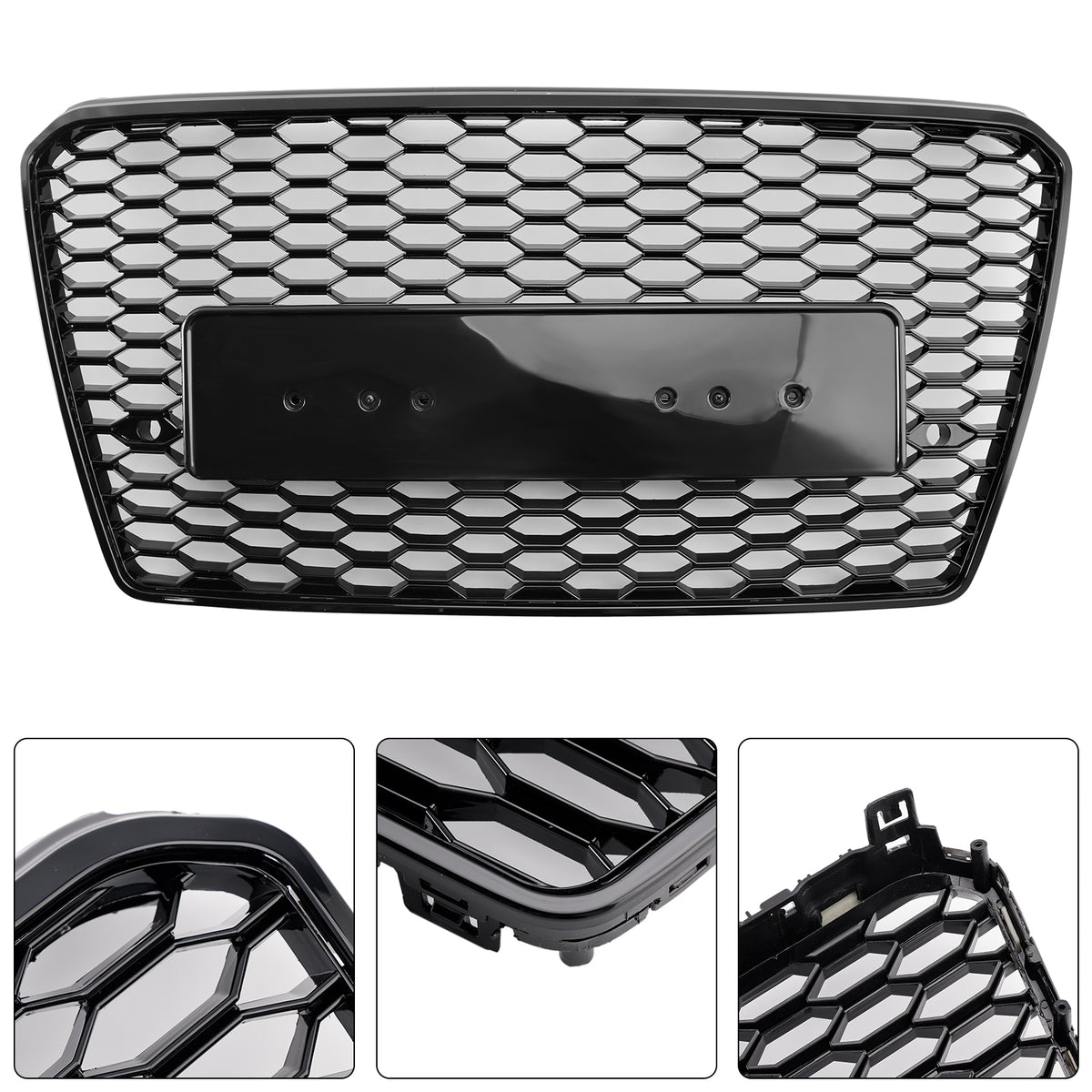 RS7 Style Honeycomb Sport Mesh Hex Grill Grille Pour Audi A7/S7 2012-2015 Black