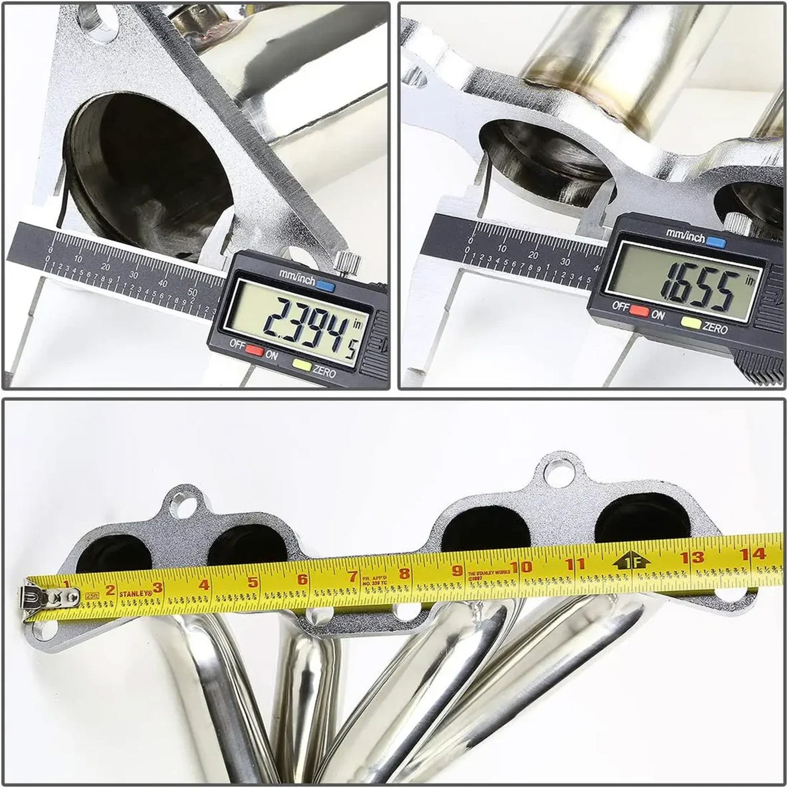 Collecteur d'échappement en acier inoxydable compatible avec les Toyota Celica GT/GTS 2.2L (1990-1999).