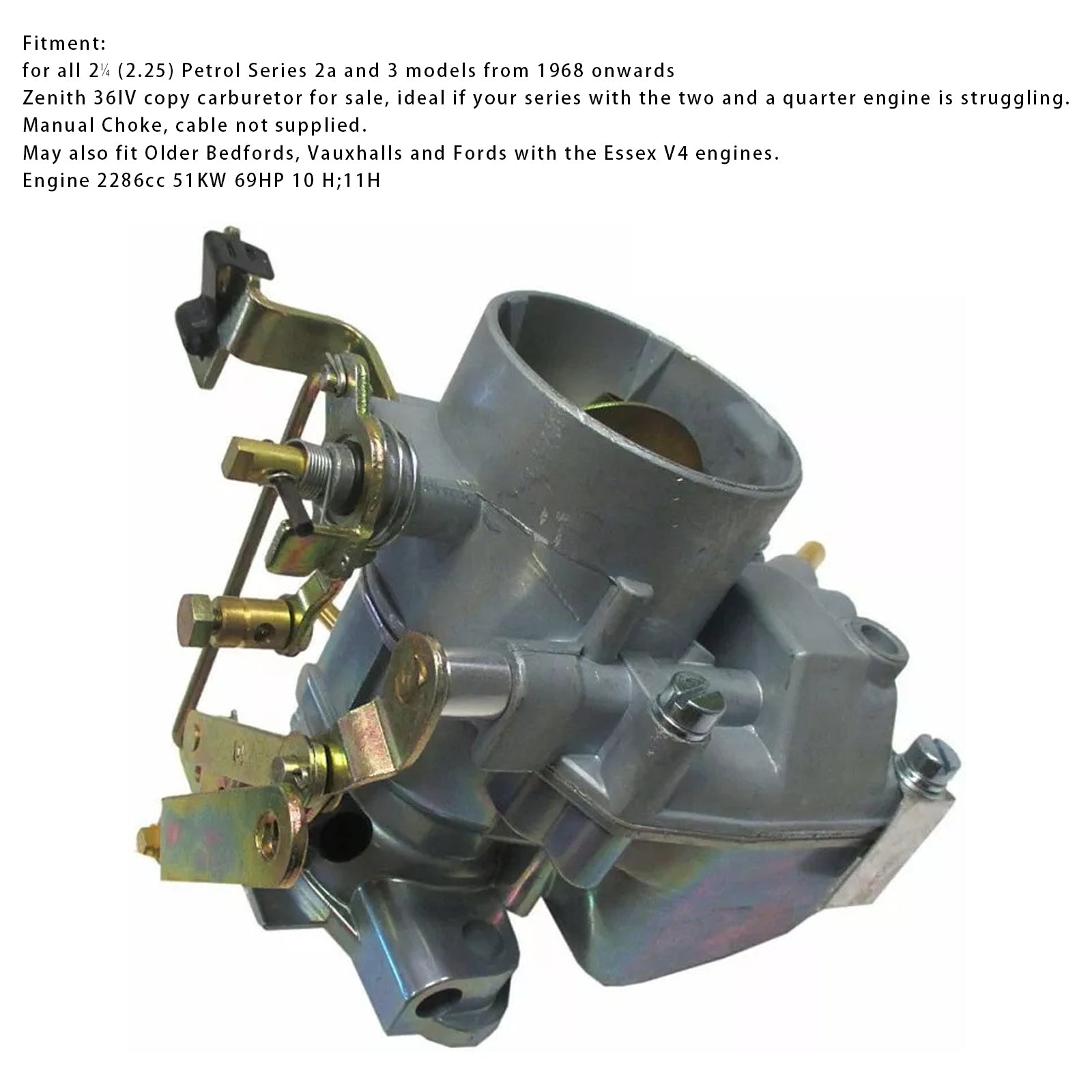 1 Barrel Carburetor Pour LAND ROVER Series 2 2a 3 2.25 Petrol Engine 361V