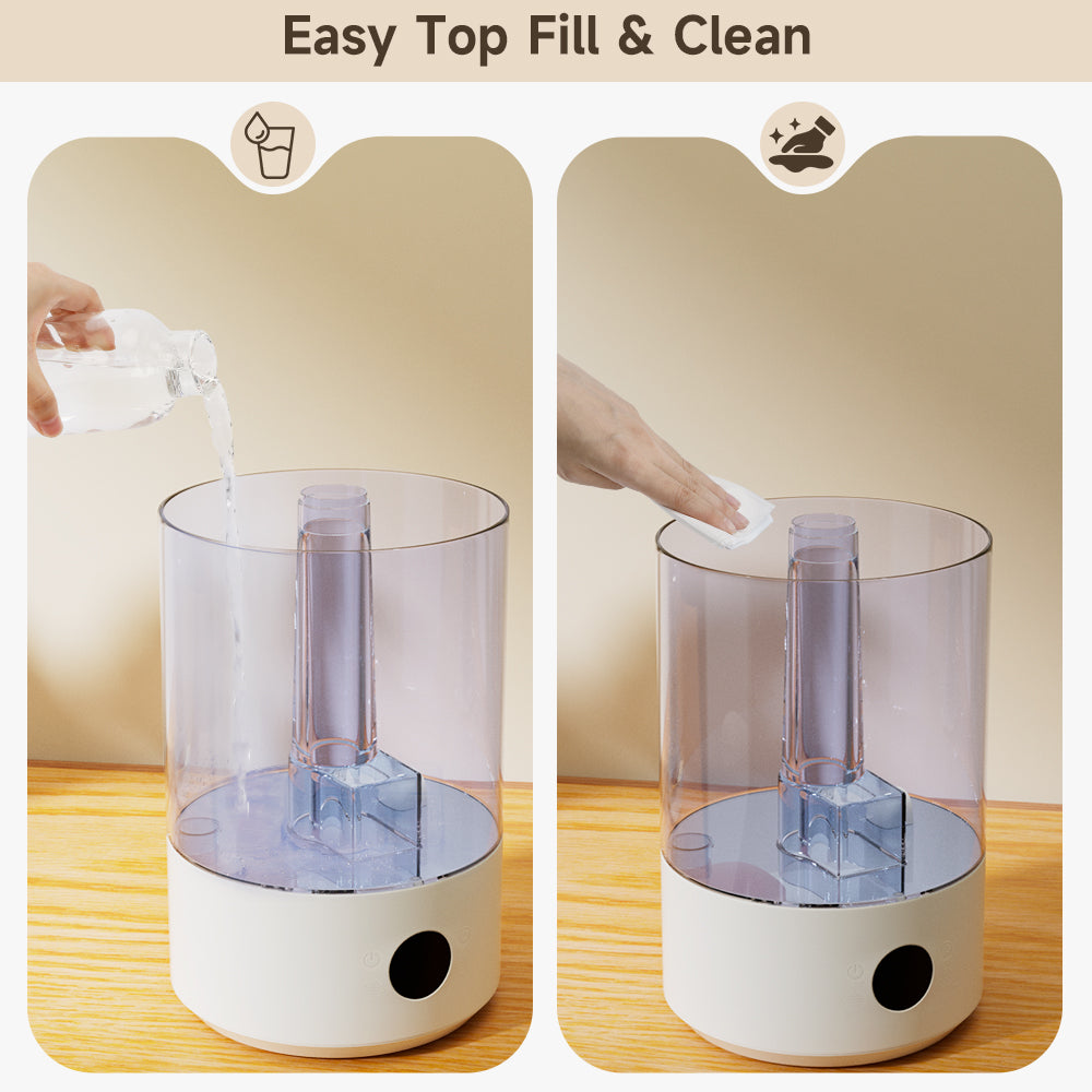 Humidificateur pour grande chambre (7,8L), avec stérilisation UV, diffuseur d'huiles essentielles