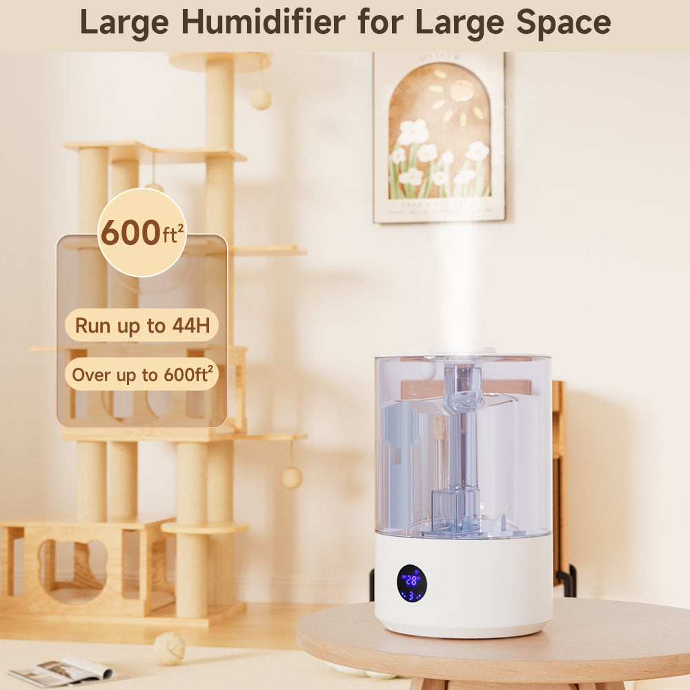 Humidificateur pour grande chambre (7,8L), avec stérilisation UV, diffuseur d'huiles essentielles