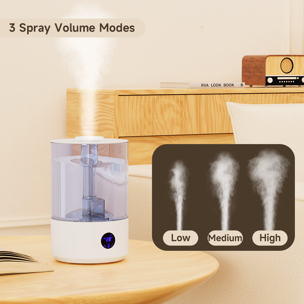 Humidificateur pour grande chambre (7,8L), avec stérilisation UV, diffuseur d'huiles essentielles