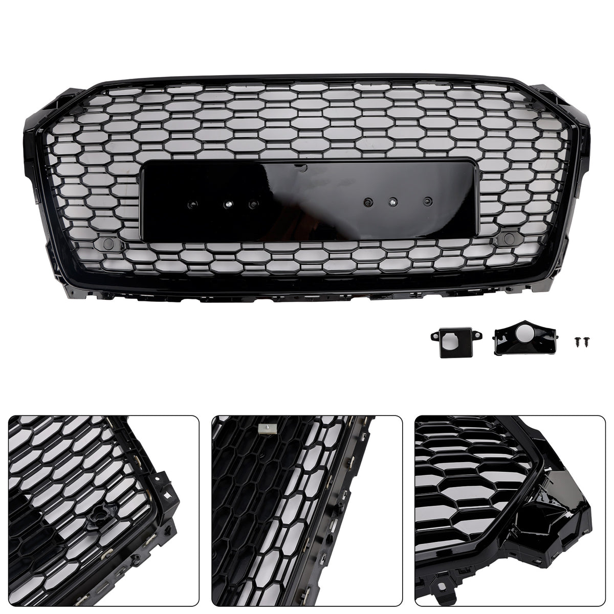 RS5 Style Sport Front Honeycomb Grille Grill Pour Audi A5 S5 B9 2017-2019