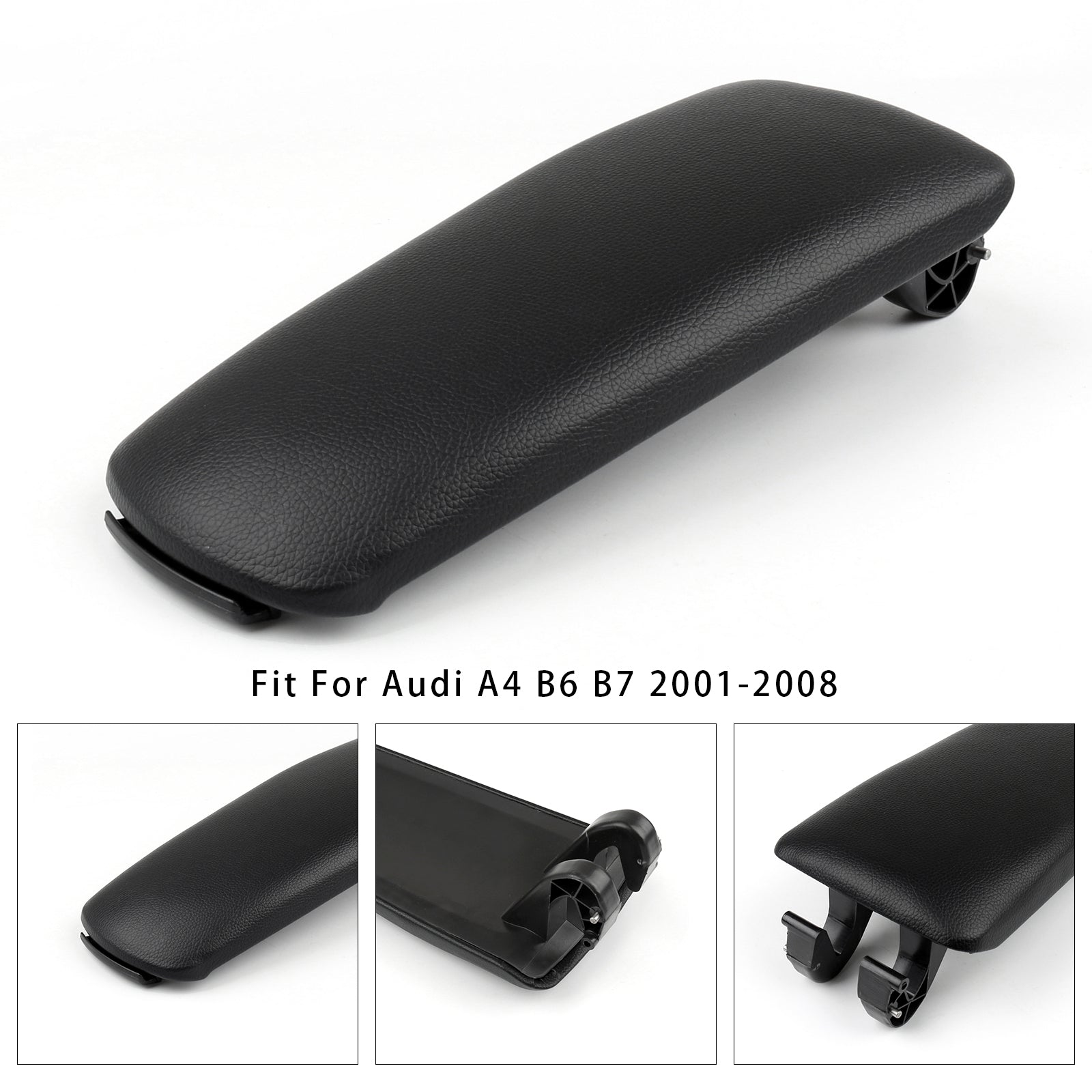 Console centrale centrale di bracciolo in pelle nera per Audi A4 B6 B7 2001-2008 8E0864245E