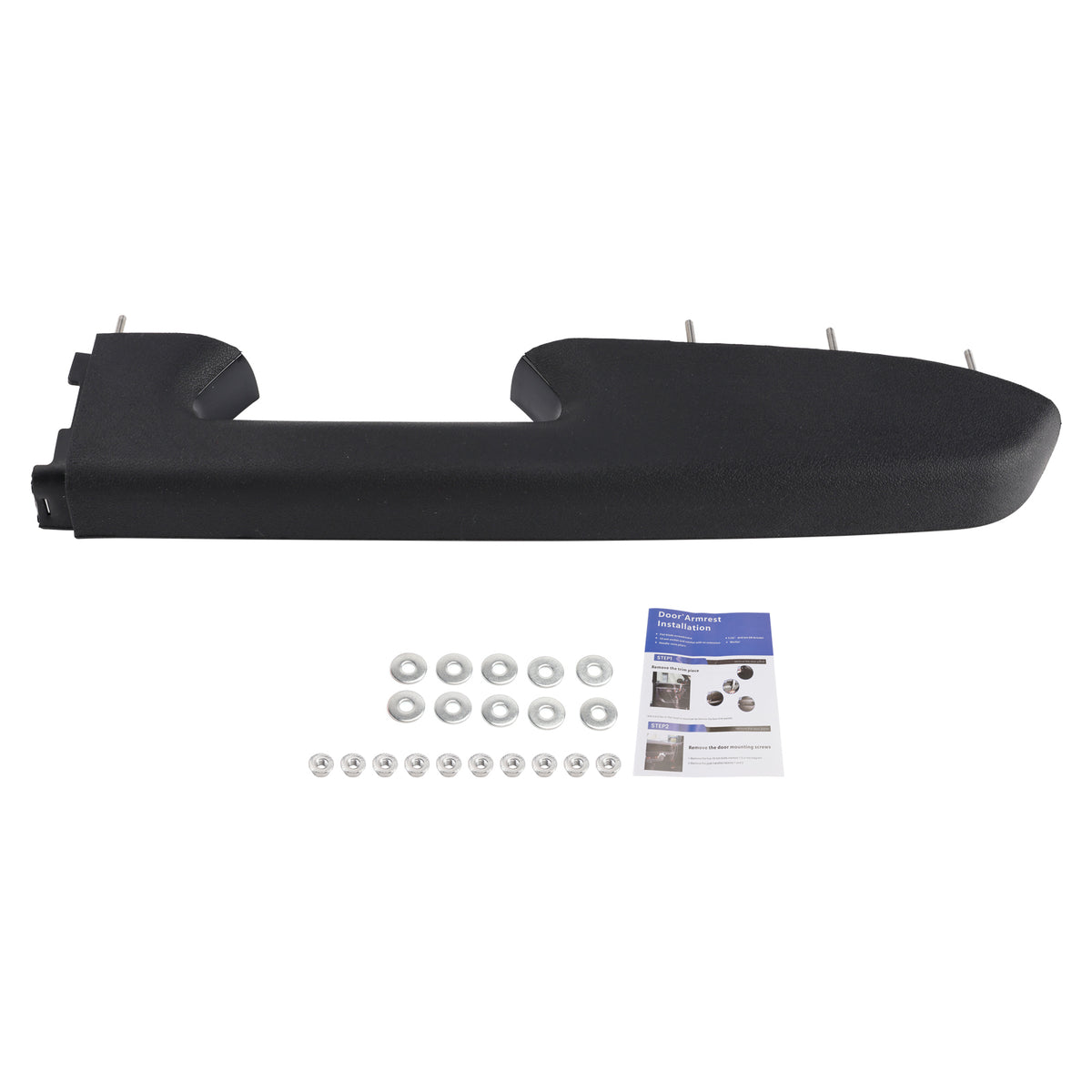 Kit de réparation d'accoudoir avant droit pour Chevy Silverado 1500 2500HD 3500HD 10-14 Noir