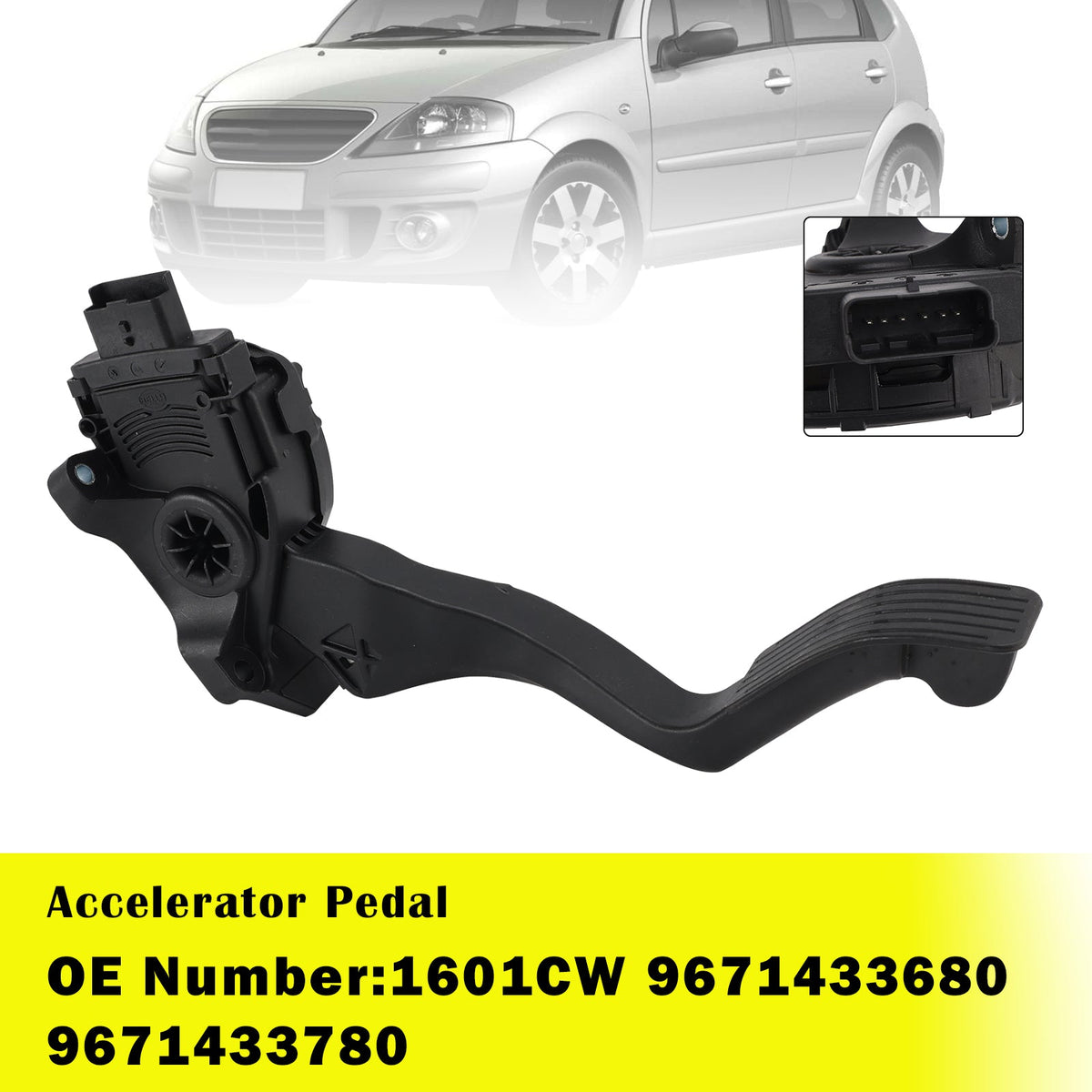 Pédale d'accélérateur 1601CW 9671433680 pour Citroën C2 C3 Peugeot 2008 207 208