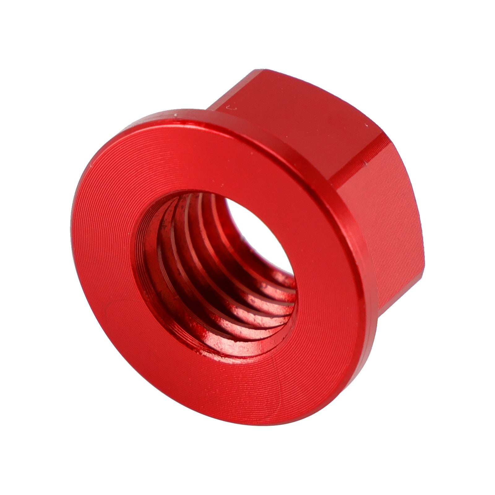 6 tuercas de brida de piñón trasero de aluminio M10 x 1,5 mm, color rojo para motocicleta
