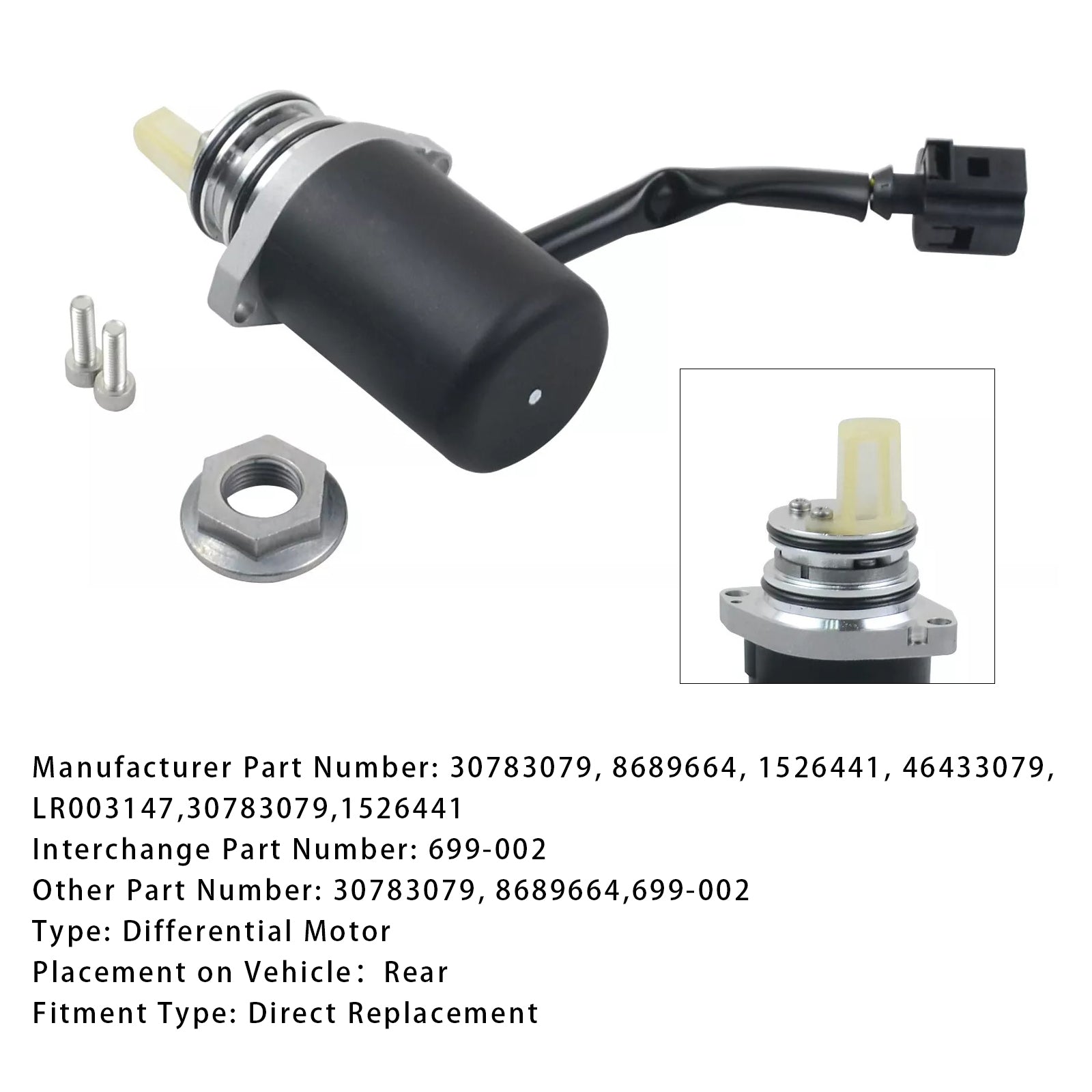 Pompa dell'olio differenziale posteriore per Volvo S80 2004-2008, trazione integrale, 8689664 30783079