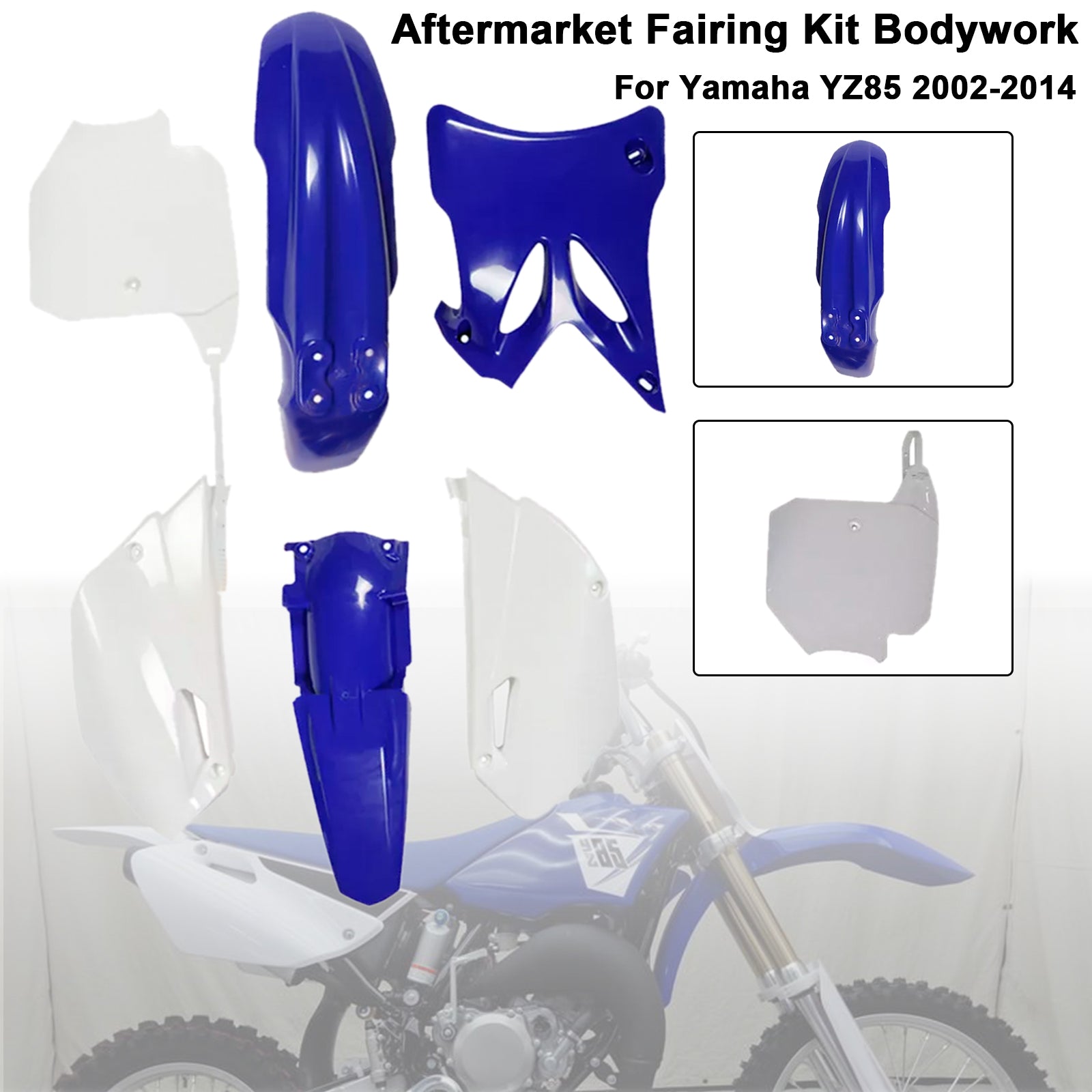Kit de carénage de garde-boue en plastique pour Yamaha YZ85 2002-2014