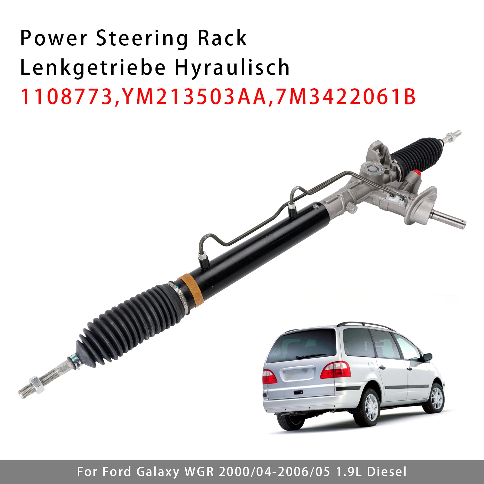 Power Steering Rack 7M3422061B Pour Ford Galaxy WGR Seat Alhambra VW Sharan 7M6