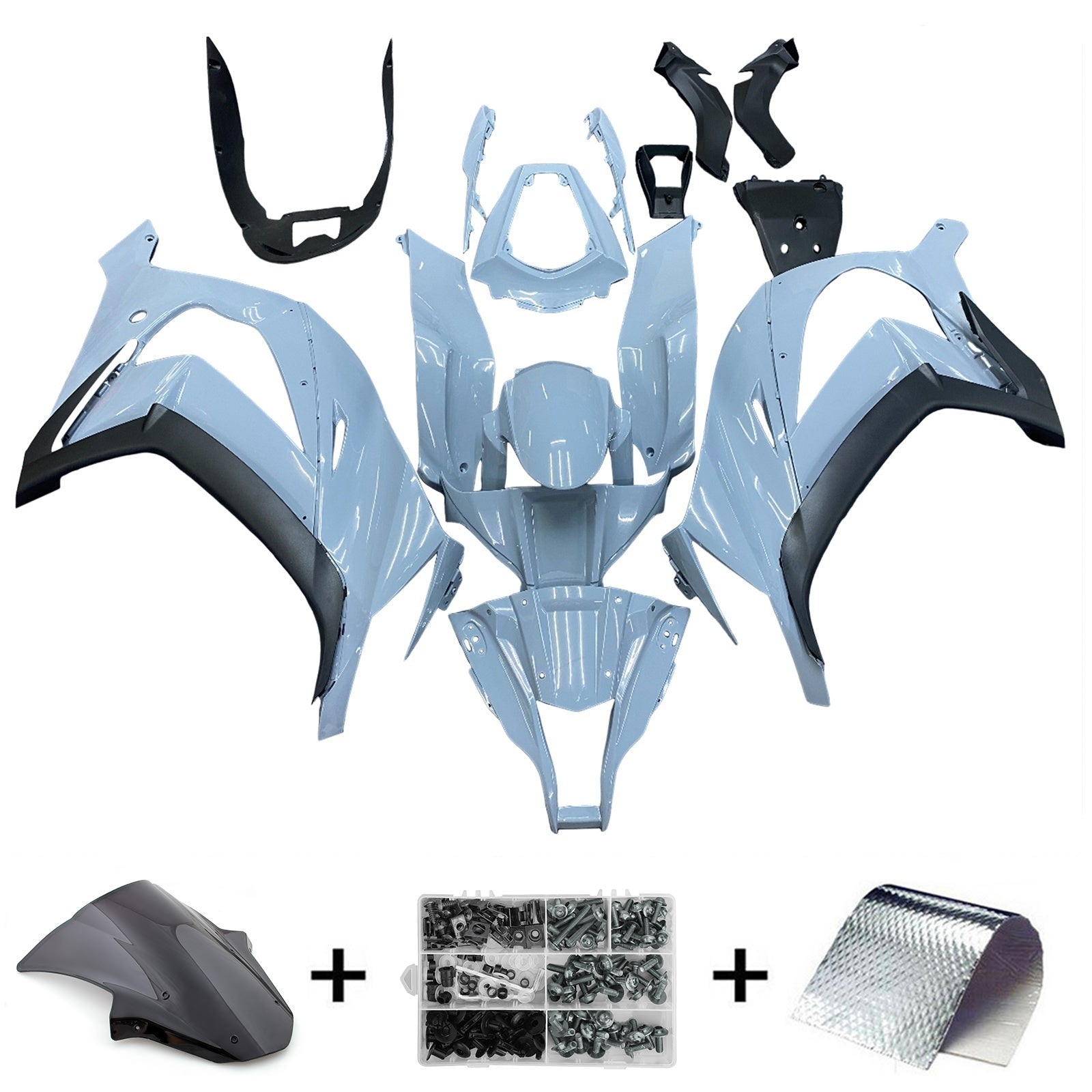 Kit de carénage injecté en plastique ABS pour Kawasaki ZX10R 2011-2015
