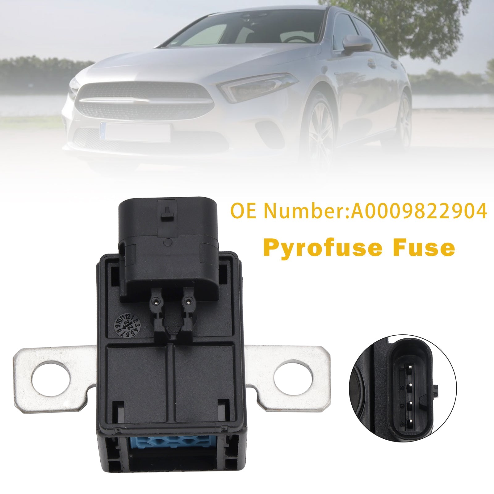Fusible pyrotechnique Pyrofuse A0009822904 pour Mercedes Classe A W177 à hayon (2020-2023)