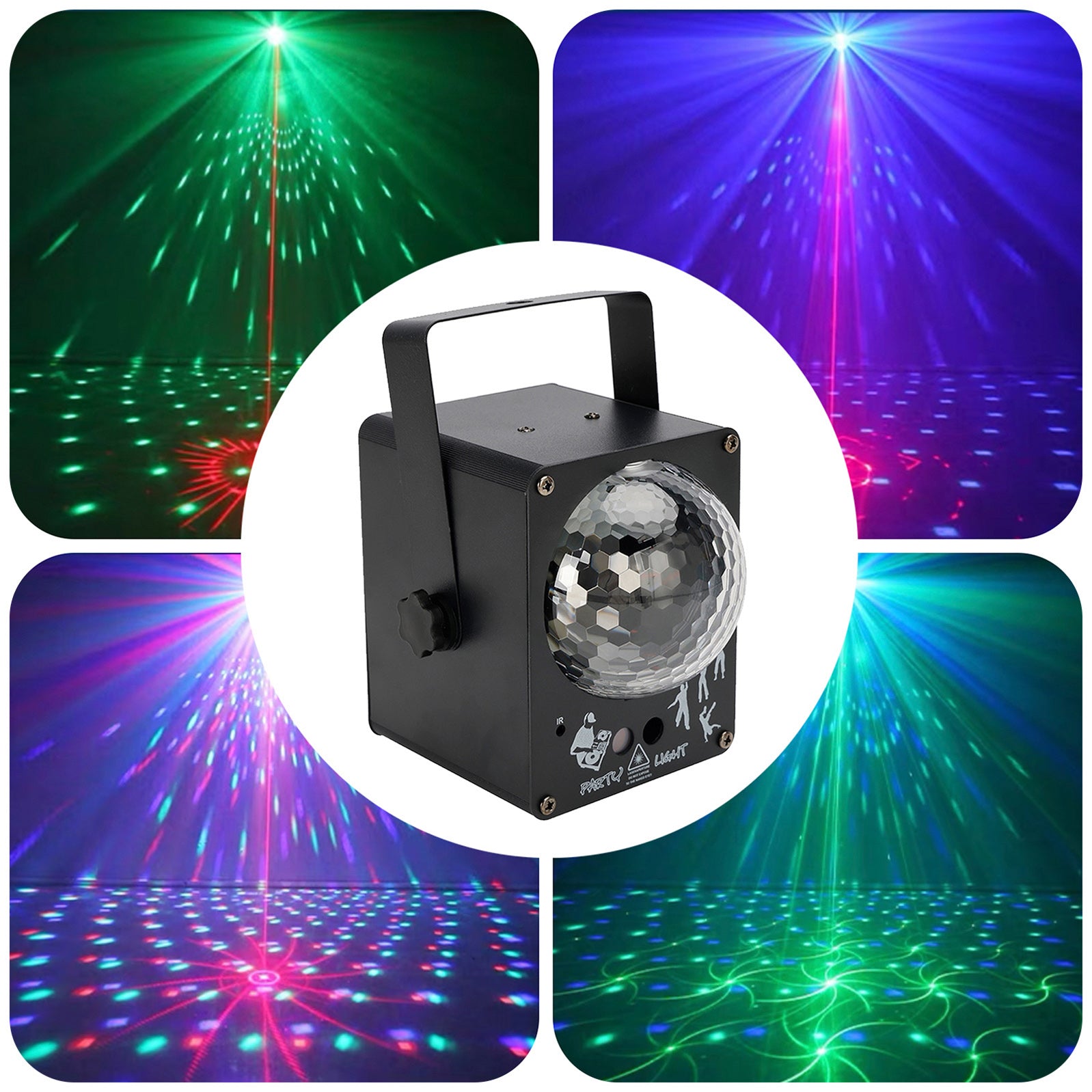 Lumière Laser LED RGB 60 Motifs Boule Magique Éclairage Scène DJ Disco Party