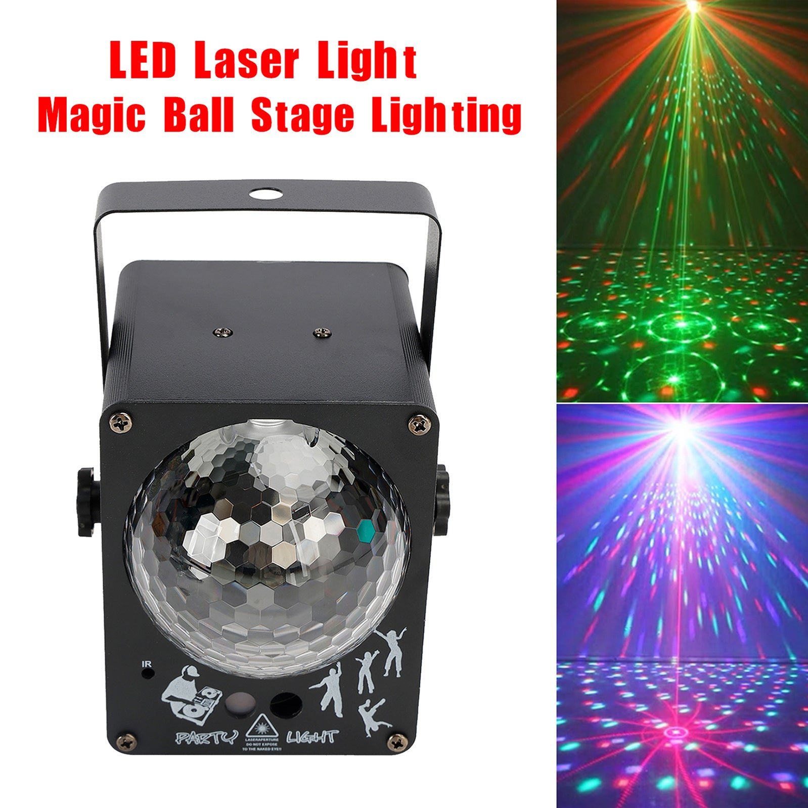 Lumière Laser LED RGB 60 Motifs Boule Magique Éclairage Scène DJ Disco Party