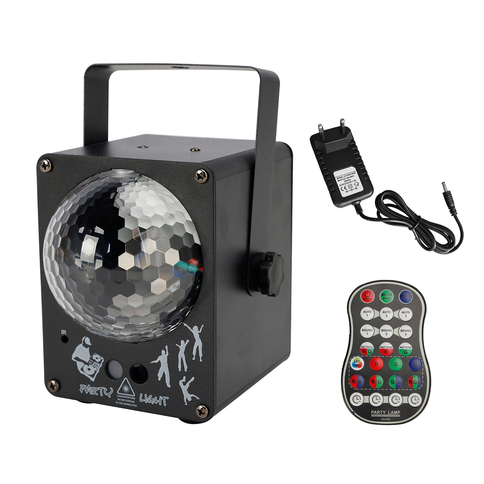 Lumière Laser LED RGB 60 Motifs Boule Magique Éclairage Scène DJ Disco Party