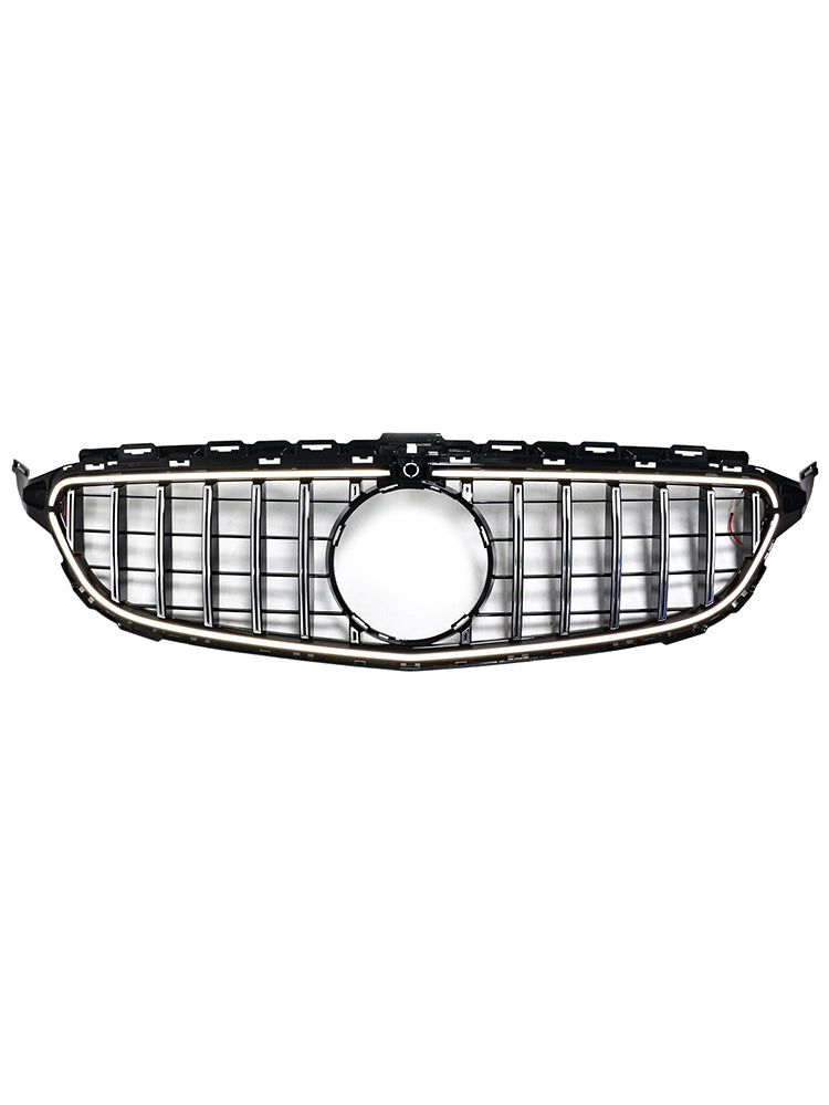 Grille de pare-chocs avant chromée à LED pour Mercedes W205 C250 C300 2015-2021