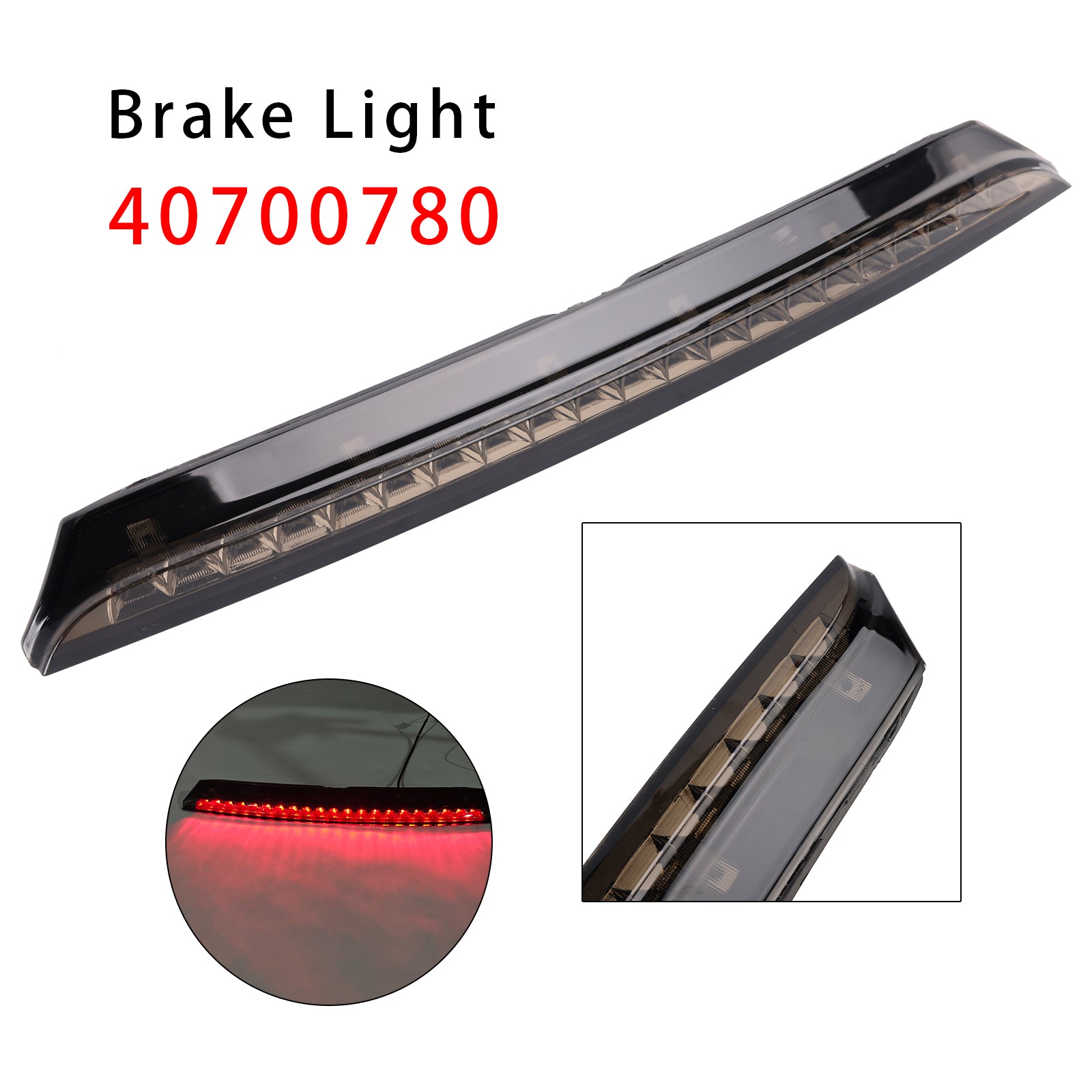 Rear Third Brake Light Lamp 40700780 Pour Peugeot RCZ 2010-2015 Black