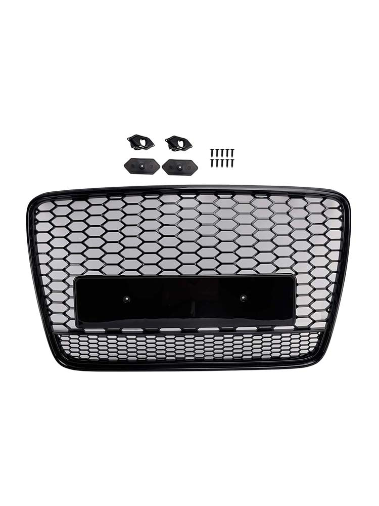 Gloss Black Front Bumper Radiator Vent Mesh Grill Grille Pour Audi Q7 2005-2015