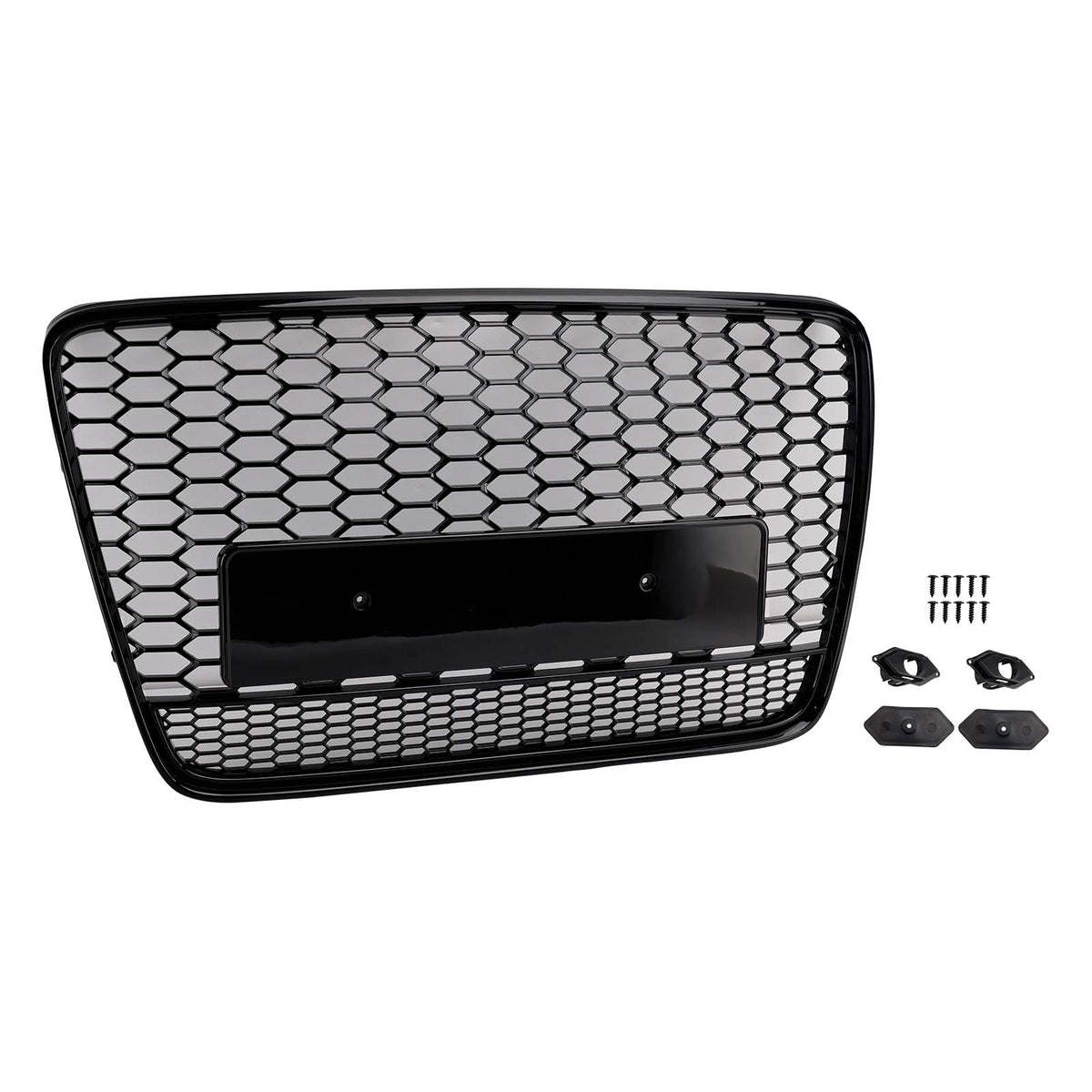 Gloss Black Front Bumper Radiator Vent Mesh Grill Grille Pour Audi Q7 2005-2015