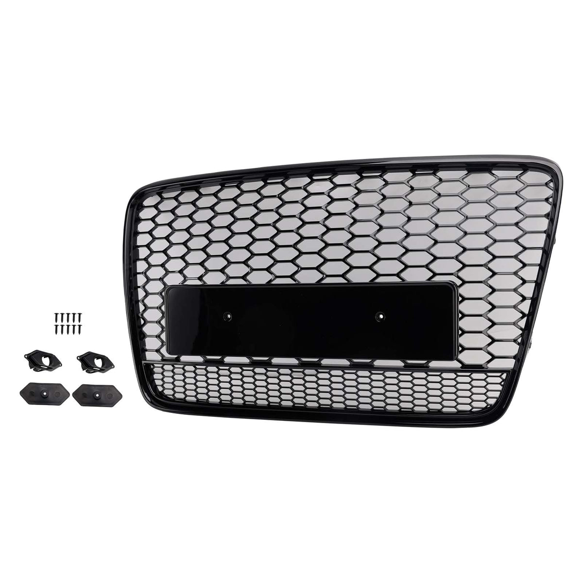 Gloss Black Front Bumper Radiator Vent Mesh Grill Grille Pour Audi Q7 2005-2015
