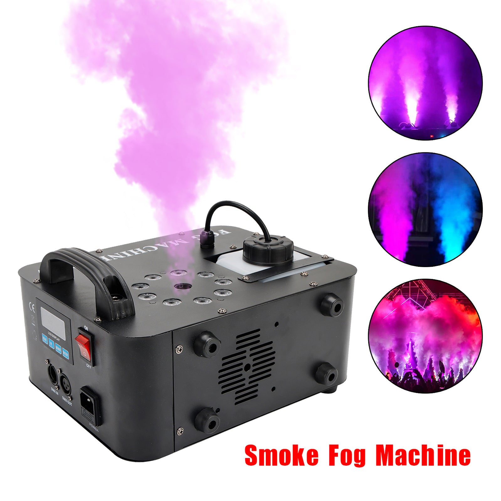 900W RGB LED Effet Fumée Brumisateur Étape Machine Brouillard Fumée Lumière