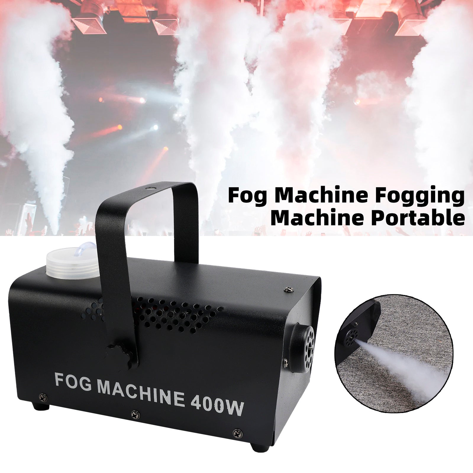 Mini Machine À Brouillard 400W Portable Avec Télécommande Sans Fil Club