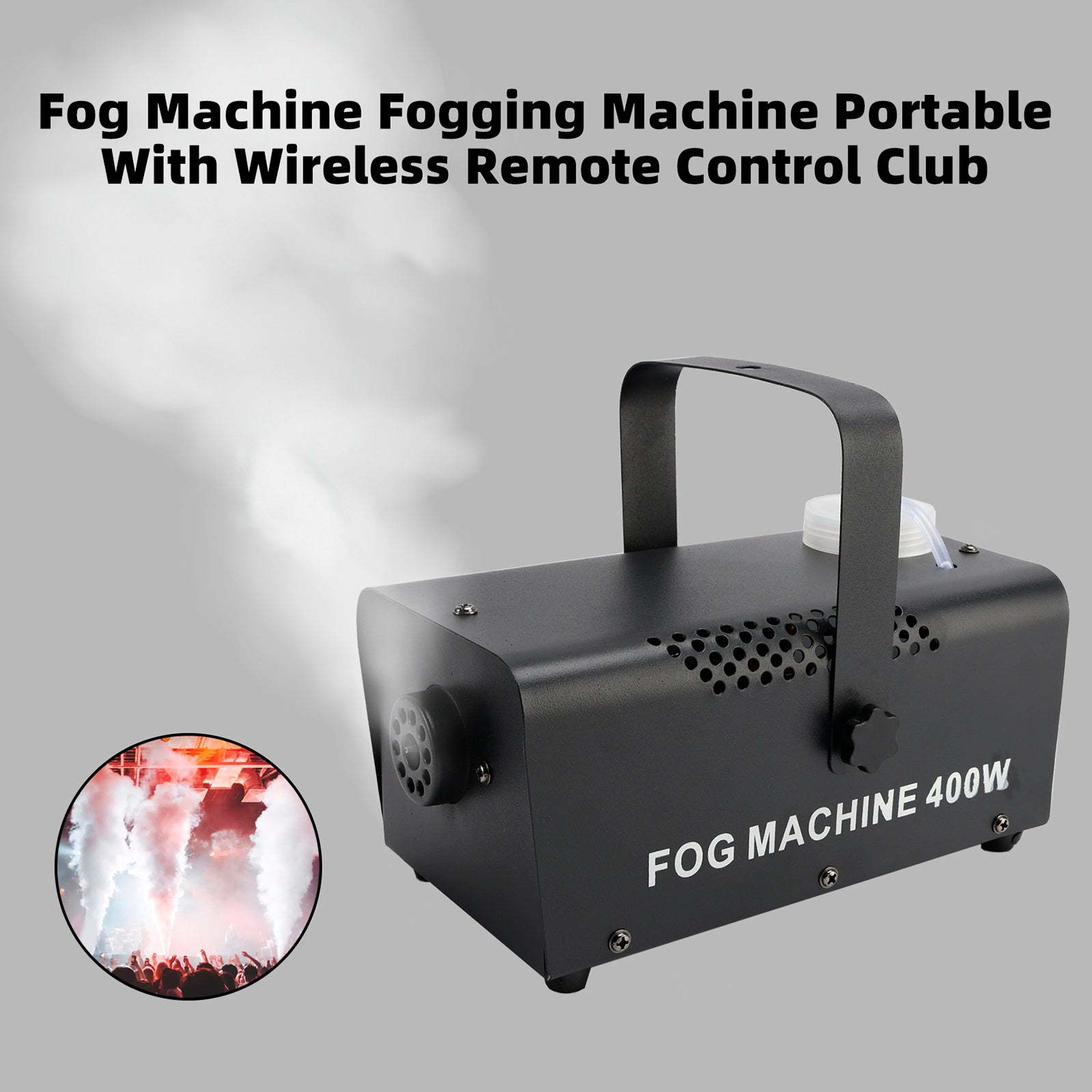 Mini Machine À Brouillard 400W Portable Avec Télécommande Sans Fil Club