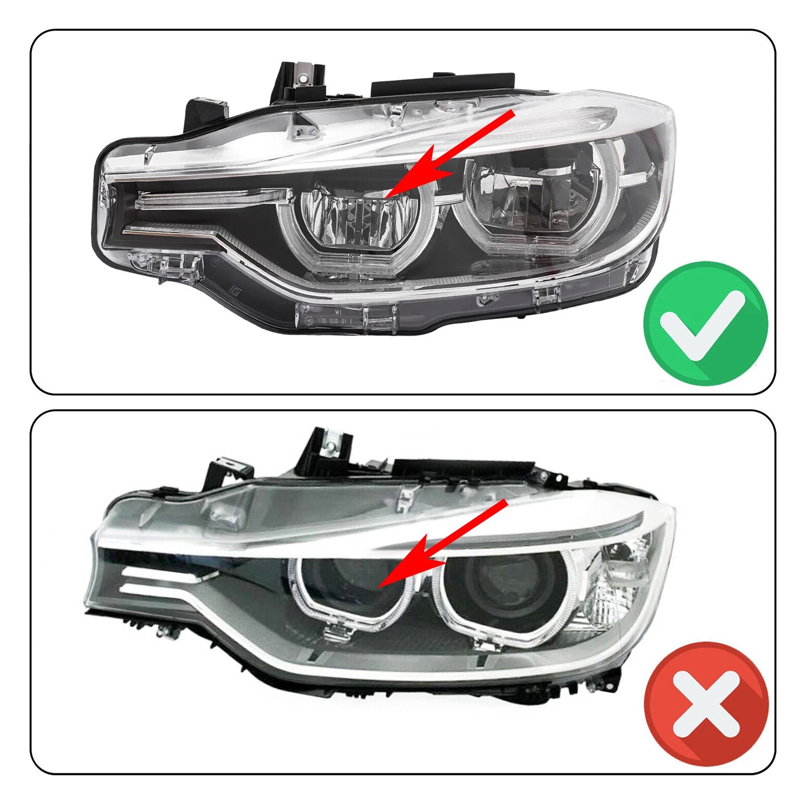 Phares LED Gauche+Droit 63117419629 63117419630 Pour BMW 3 Series F30
