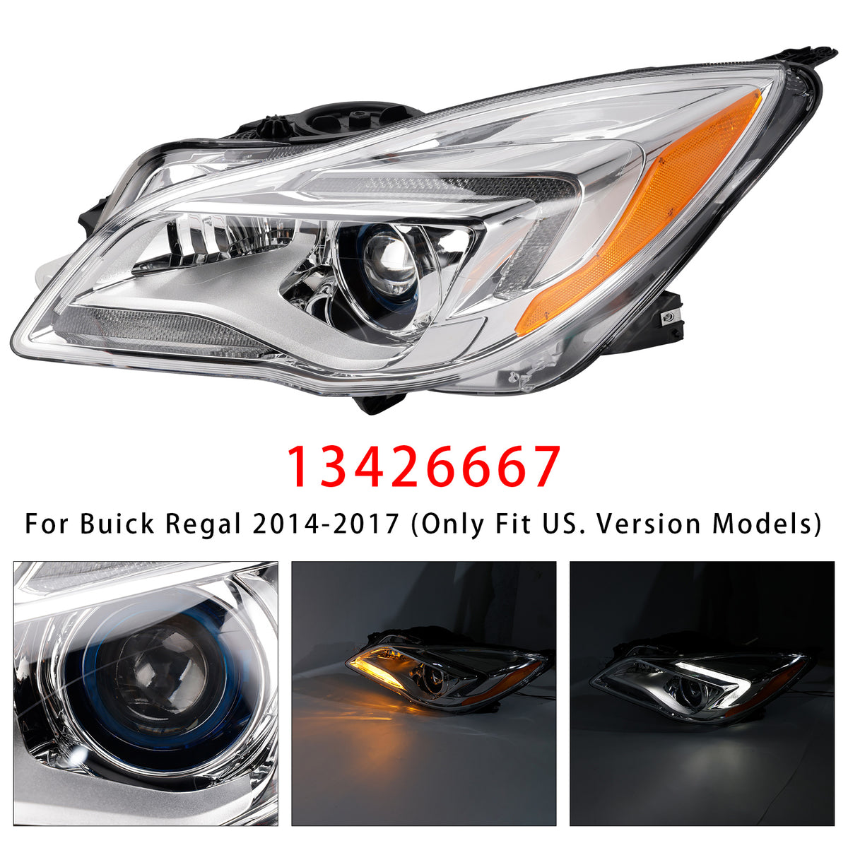 Phare HID Xenon gauche 13426667 Pour Buick Regal 2014-2017