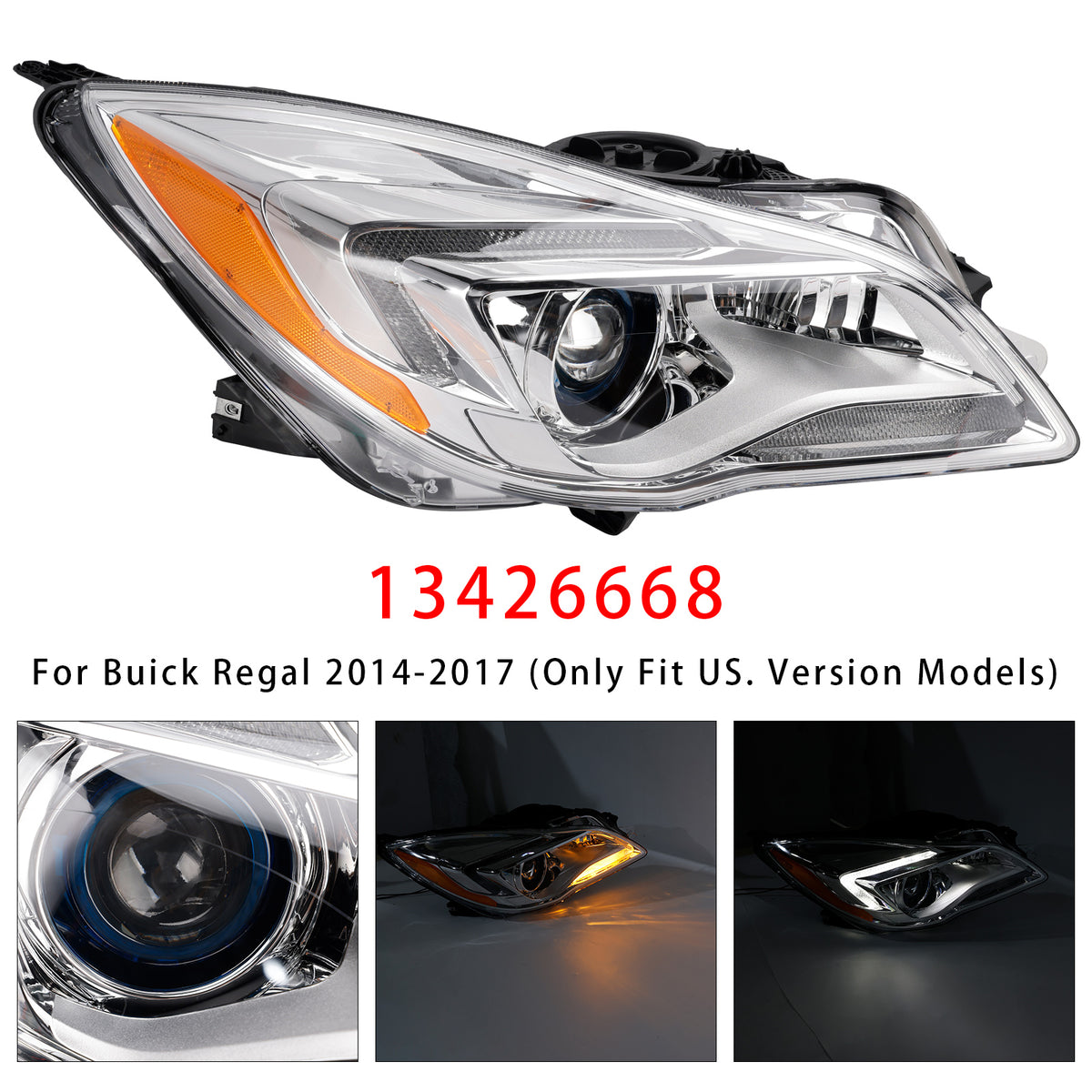 Phare HID Xenon droit 13426668 Pour Buick Regal 2014-2017