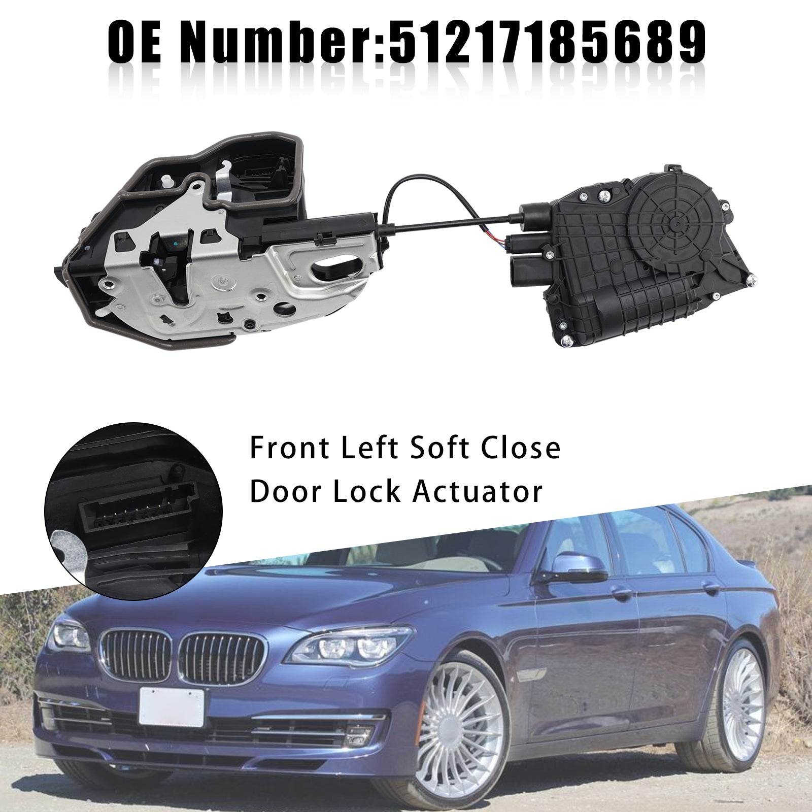 Front Left Soft Close Door Lock Actuator 51217185689 Pour BMW F10 F11 F01 F02