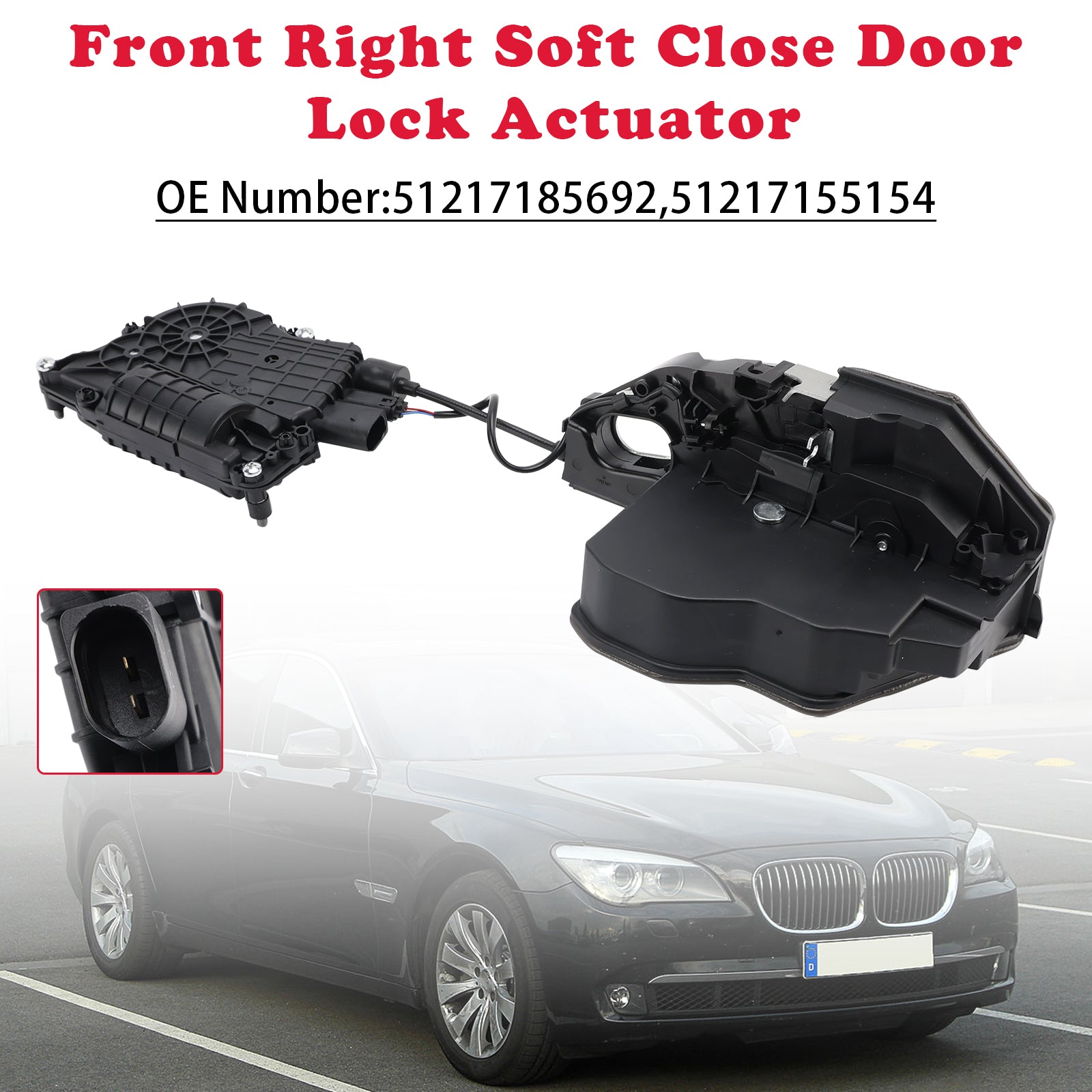 Front Right Soft Close Door Lock Actuator 51217185692 Pour BMW F10 F11 F01 F02