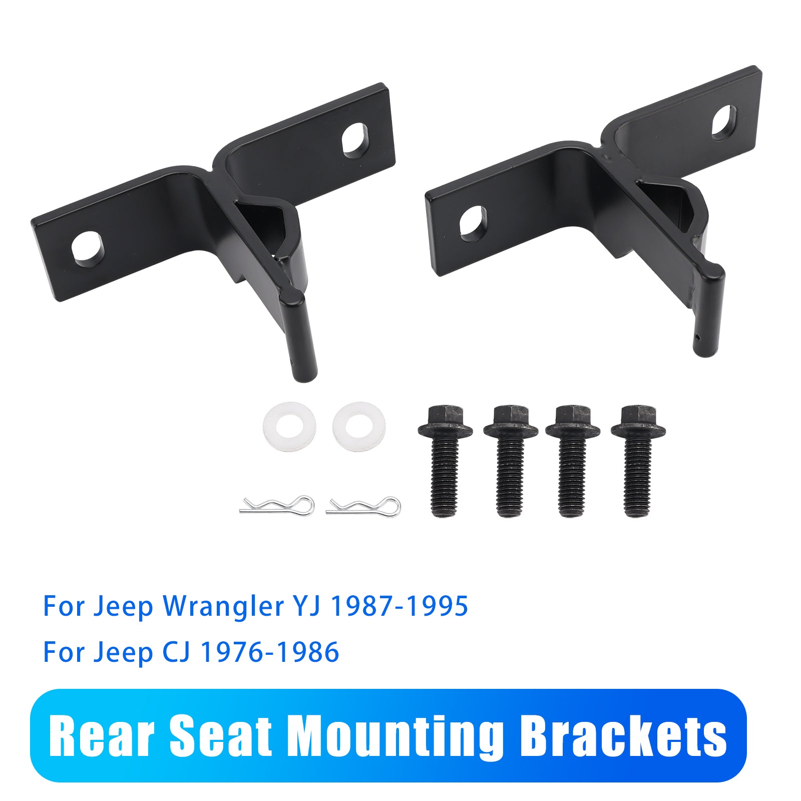 Rear Seat Mounting Brackets Fold/Tumble Pour Jeep Wrangler YJ 1987-1995 CJ 1976-1986