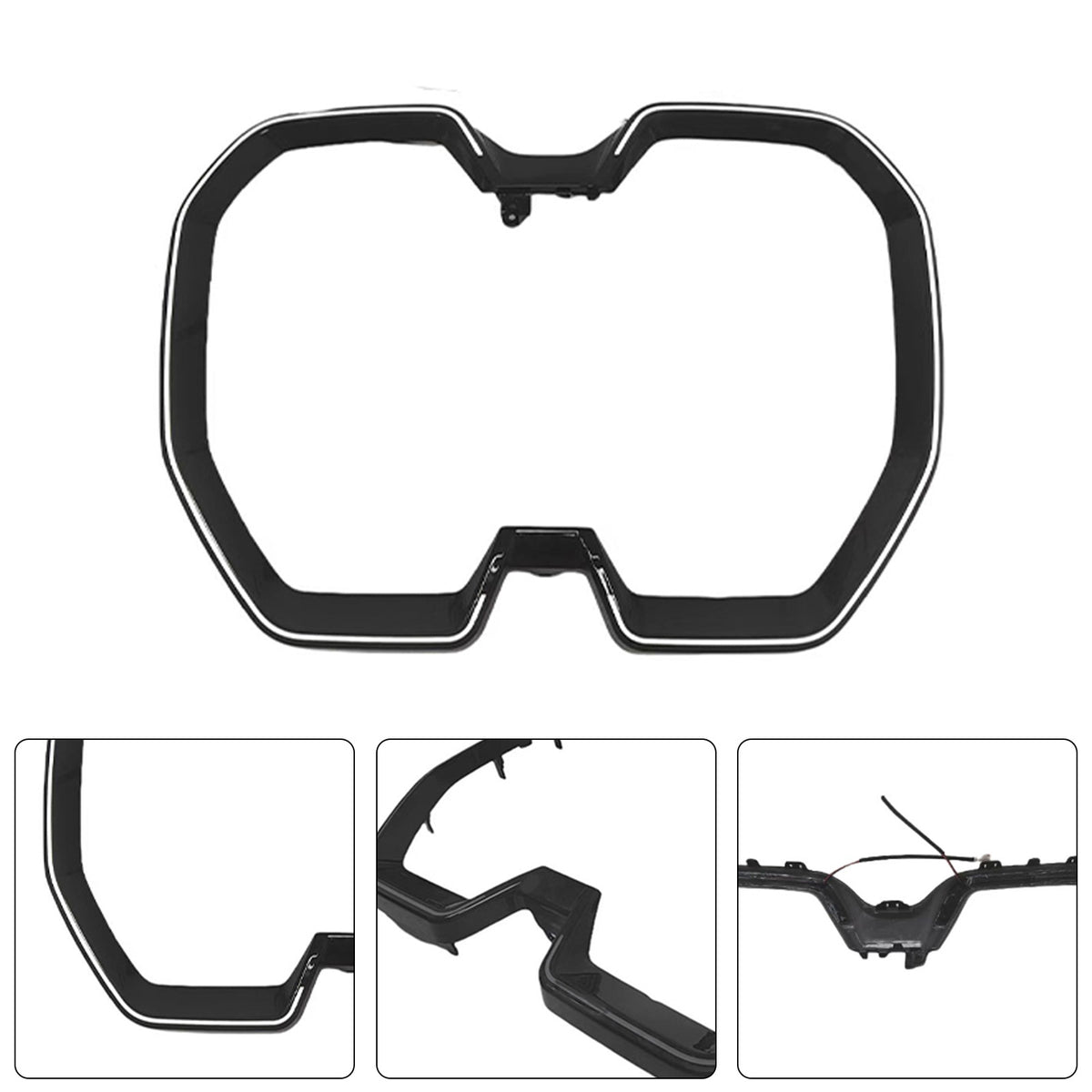 Black Front Bumper Kidney Grille Frame Replace Pour BMW iX SUV 2022-2025 W/LED