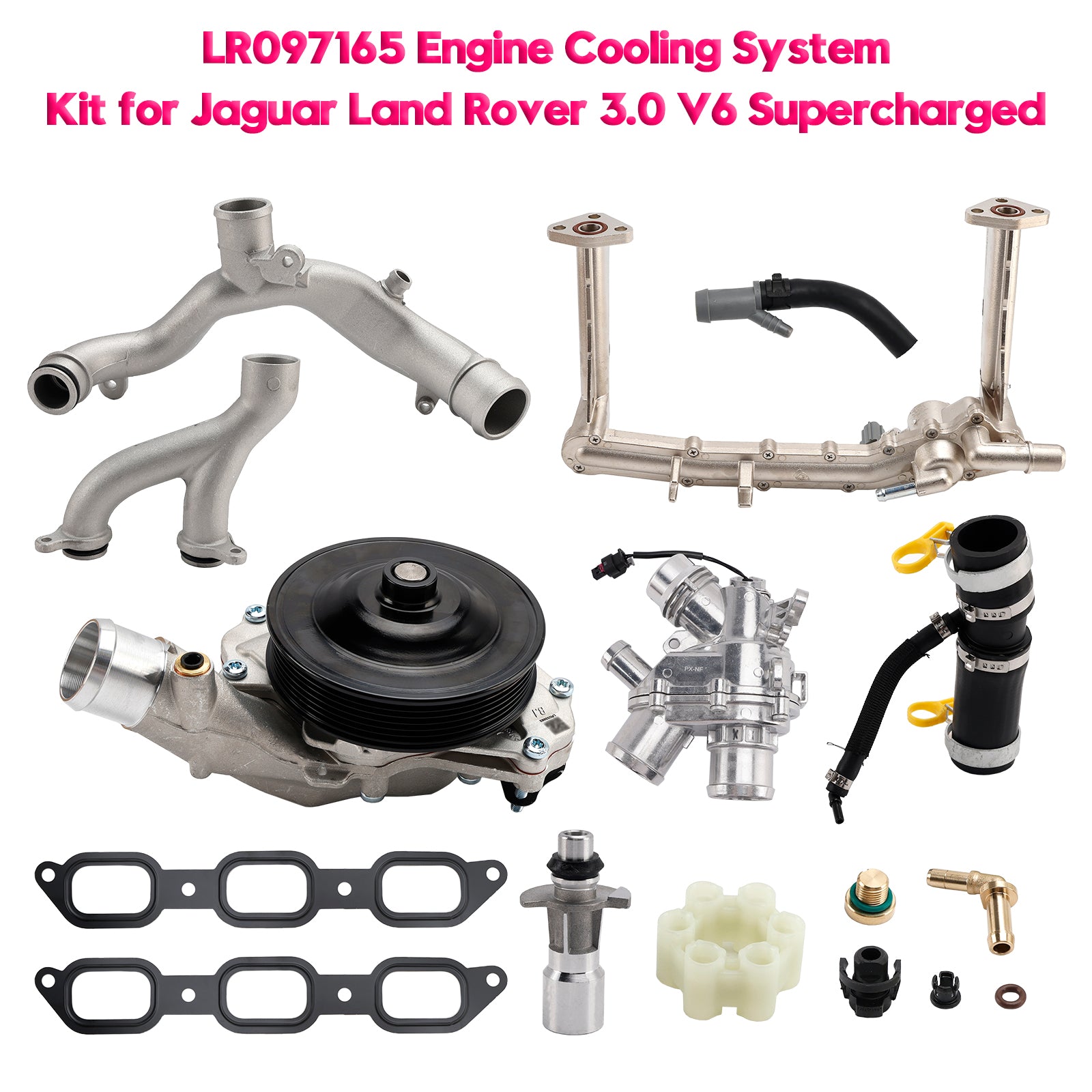 LR097165 Engine Cooling System Kit pour Jaguar Land Rover 3.0 V6 Supercharged