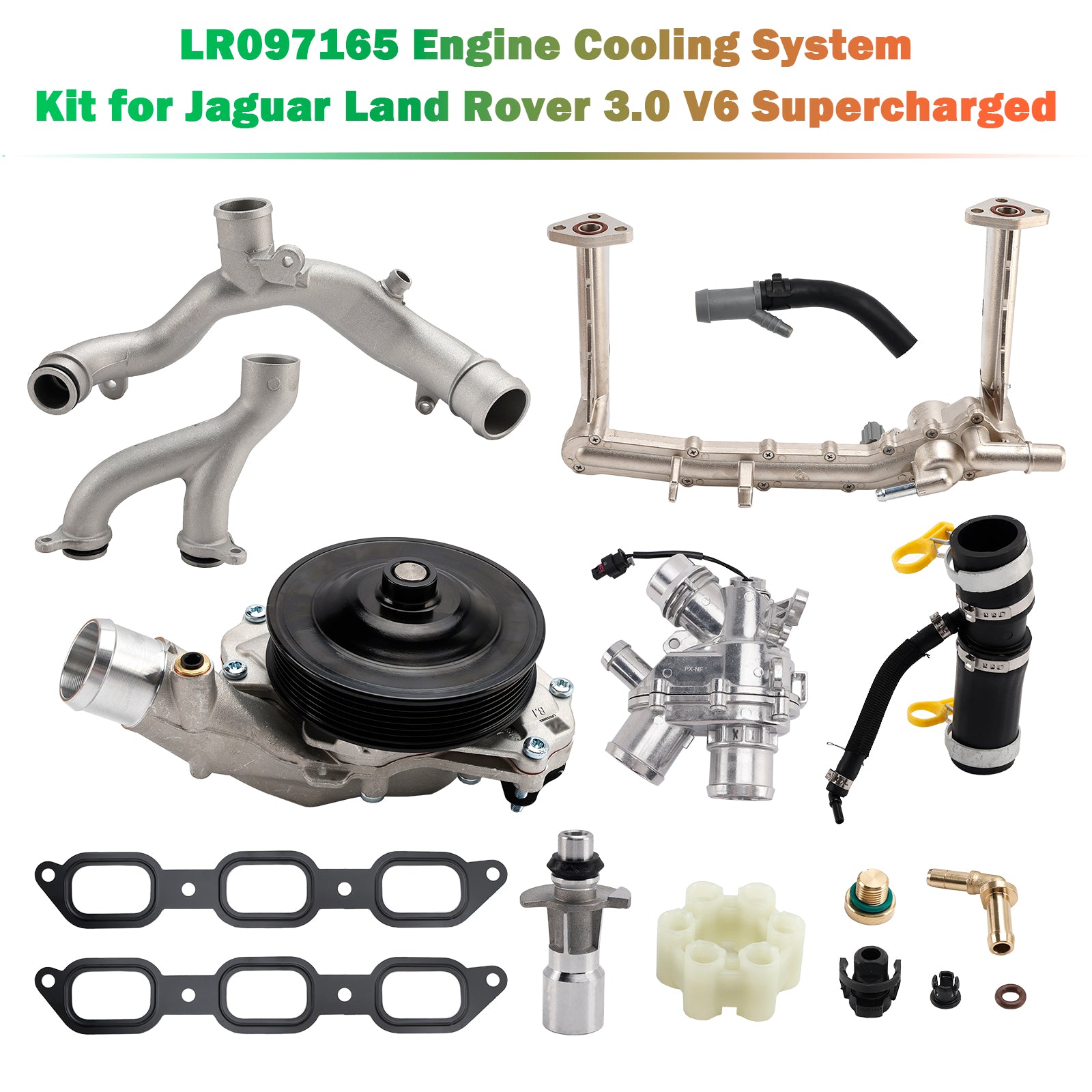 LR097165 Engine Cooling System Kit pour Jaguar Land Rover 3.0 V6 Supercharged