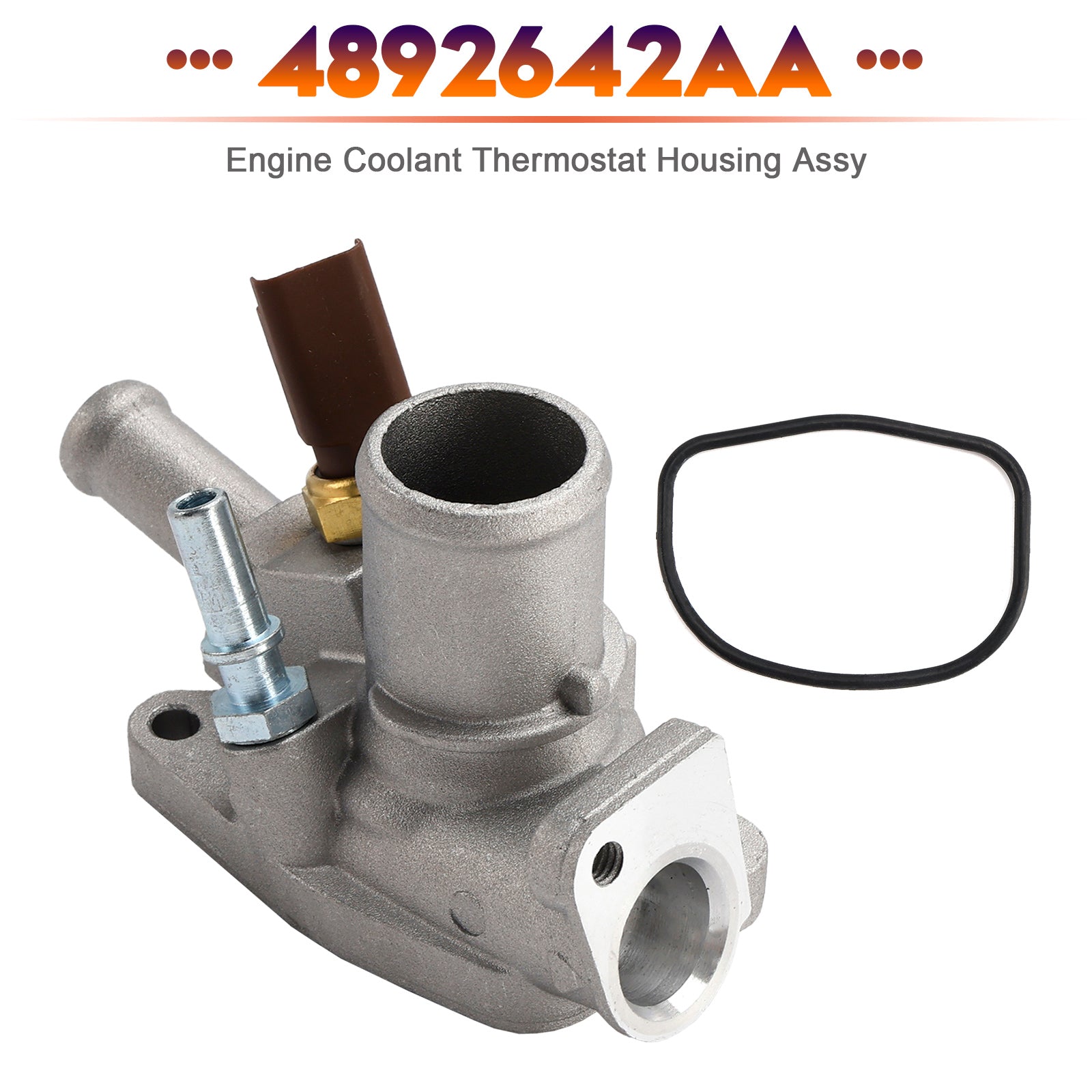 Carcasa del termostato del refrigerante del motor para Dodge Dart L4 1.4L 4892642AA