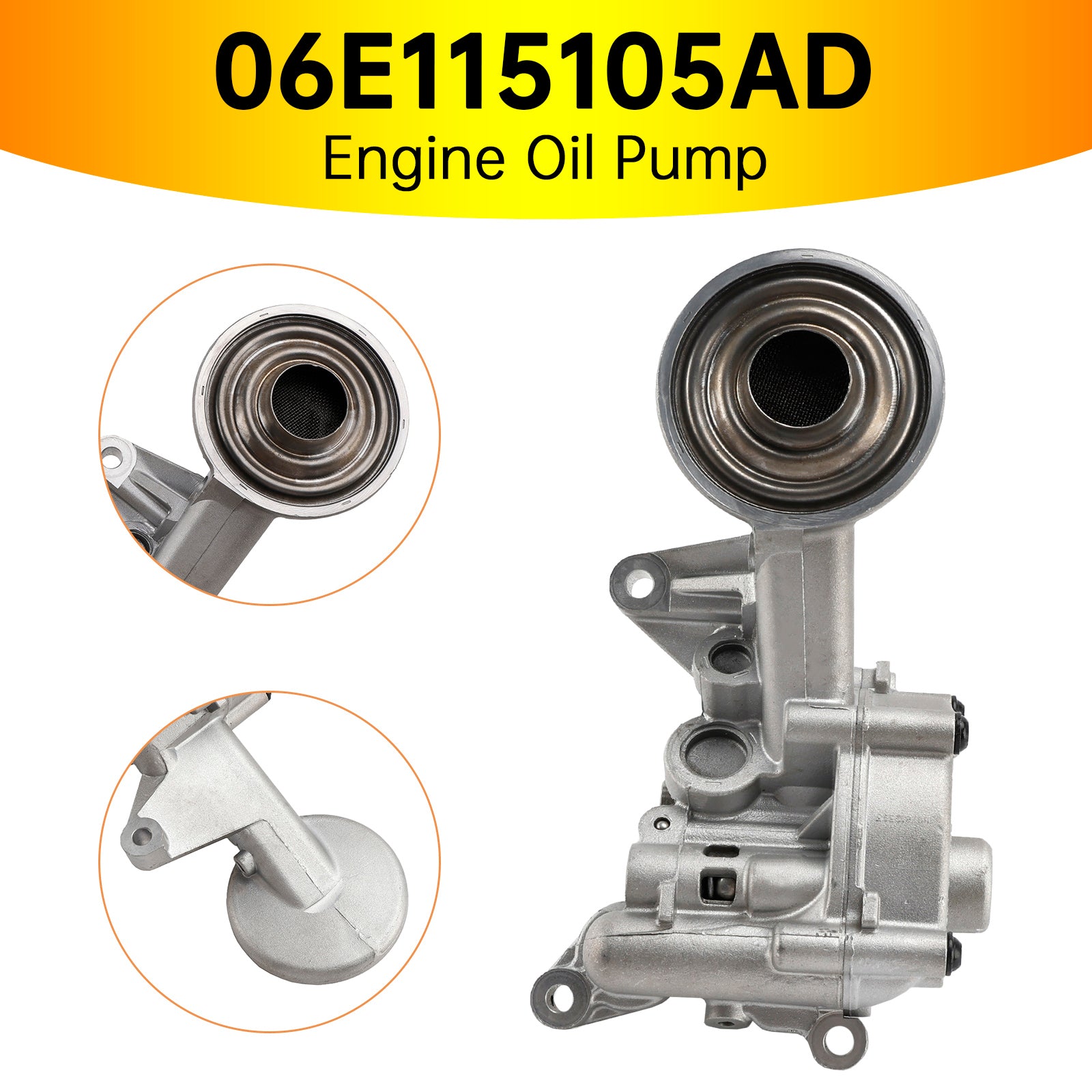 Pompe à huile moteur 06E115105AD pour Audi A4 A5 A6 Quattro S4 S5 Q5 2.8L 3.0L