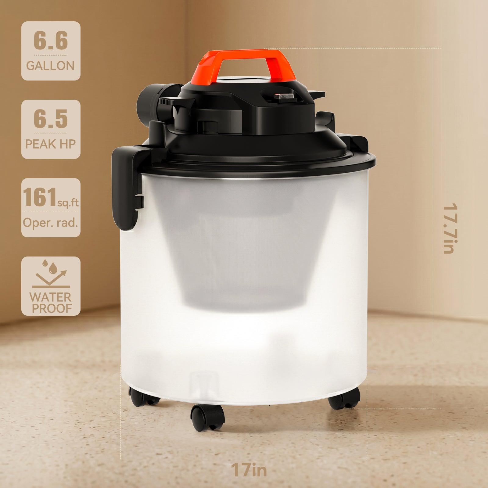 Aspirateur atelier 3-en-1 sec/humide/soufflant 6