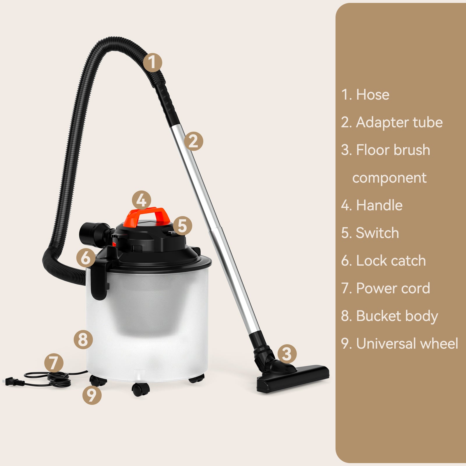 Aspirateur atelier 3-en-1 sec/humide/soufflant 6