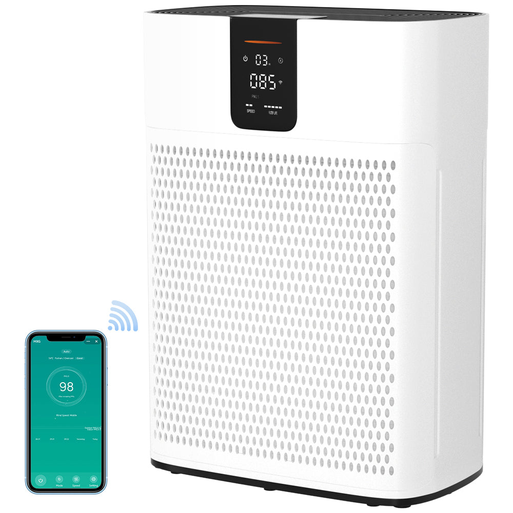 Silencieux et intelligent avec appli pour poils & poussière Purificateur d’air pour maison – HEPA