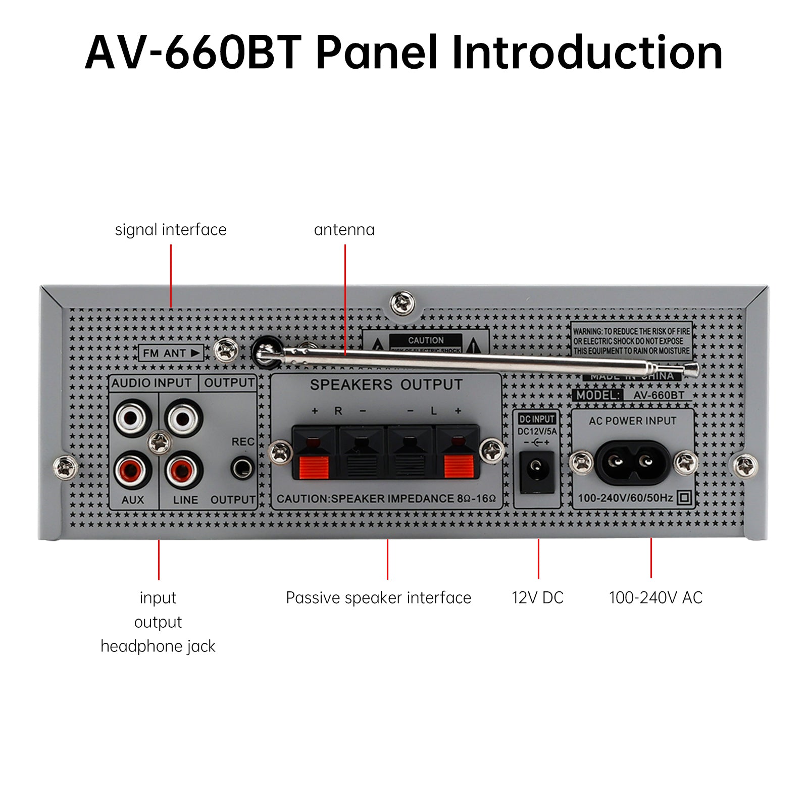 800W  2.1CH Bluetooth Stéréo HiFi Home Audio Voiture Amplificateur AMP Haut-parleur