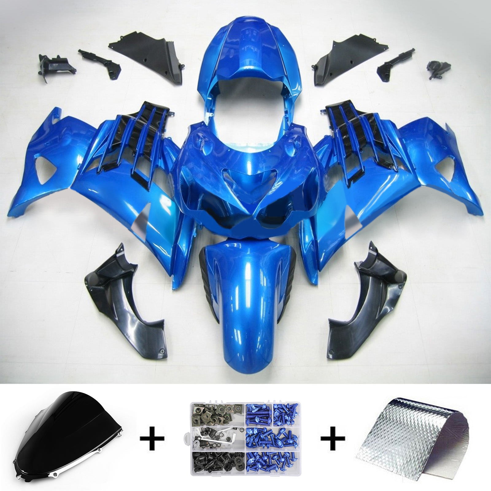 Kit de carénage par injection, carrosserie adaptée à la Kawasaki ZX14R ZZR1400 2012-2026