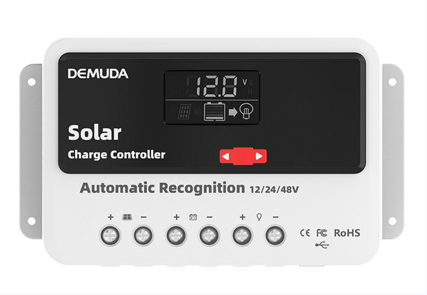 Contrôleur solaire automatique PWM 12 V 24 V 48 V 10 A-60 A, phosphate de fer
