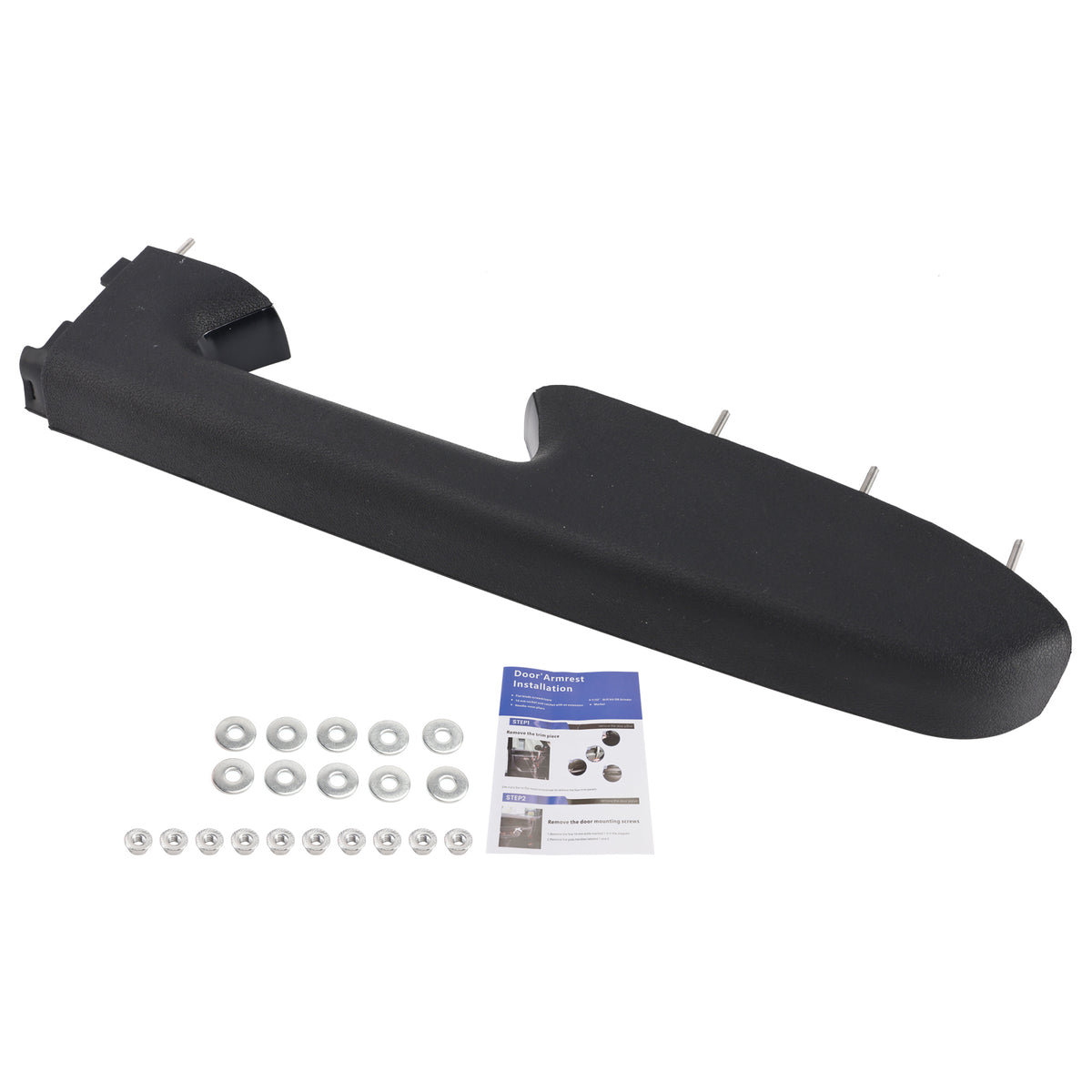 Kit de réparation d'accoudoir avant droit pour Chevy Silverado 1500 2500HD 3500HD 10-14 Noir
