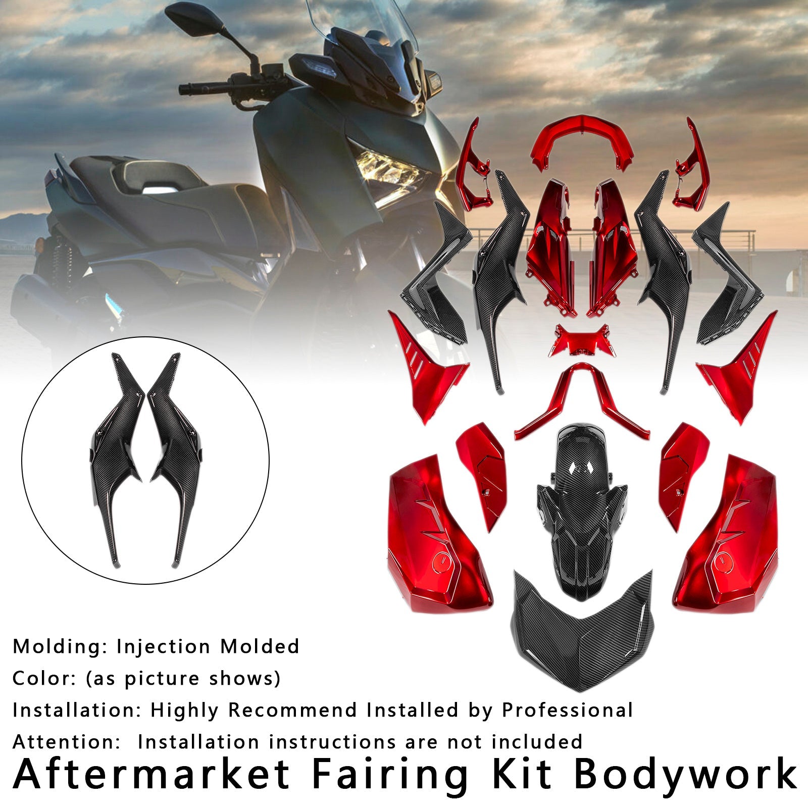 Kitting and Bodywork Kit inyectado para Yamaha X-Max 300 XMAX 2023-2024
